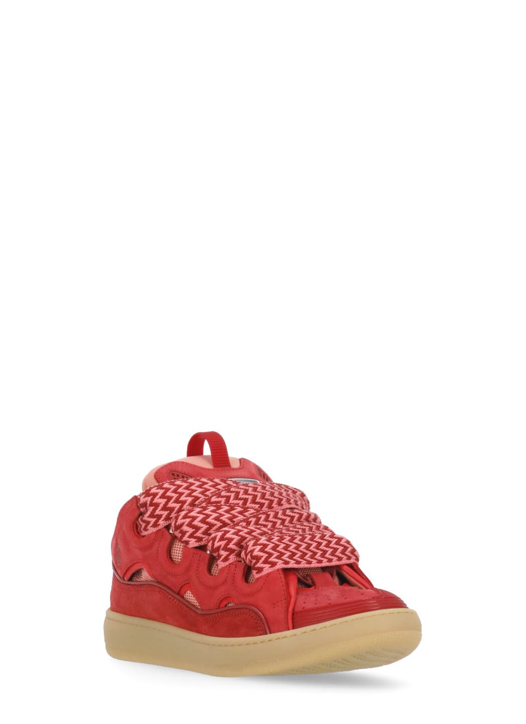 Shop Lanvin Curb Sneakers In Red