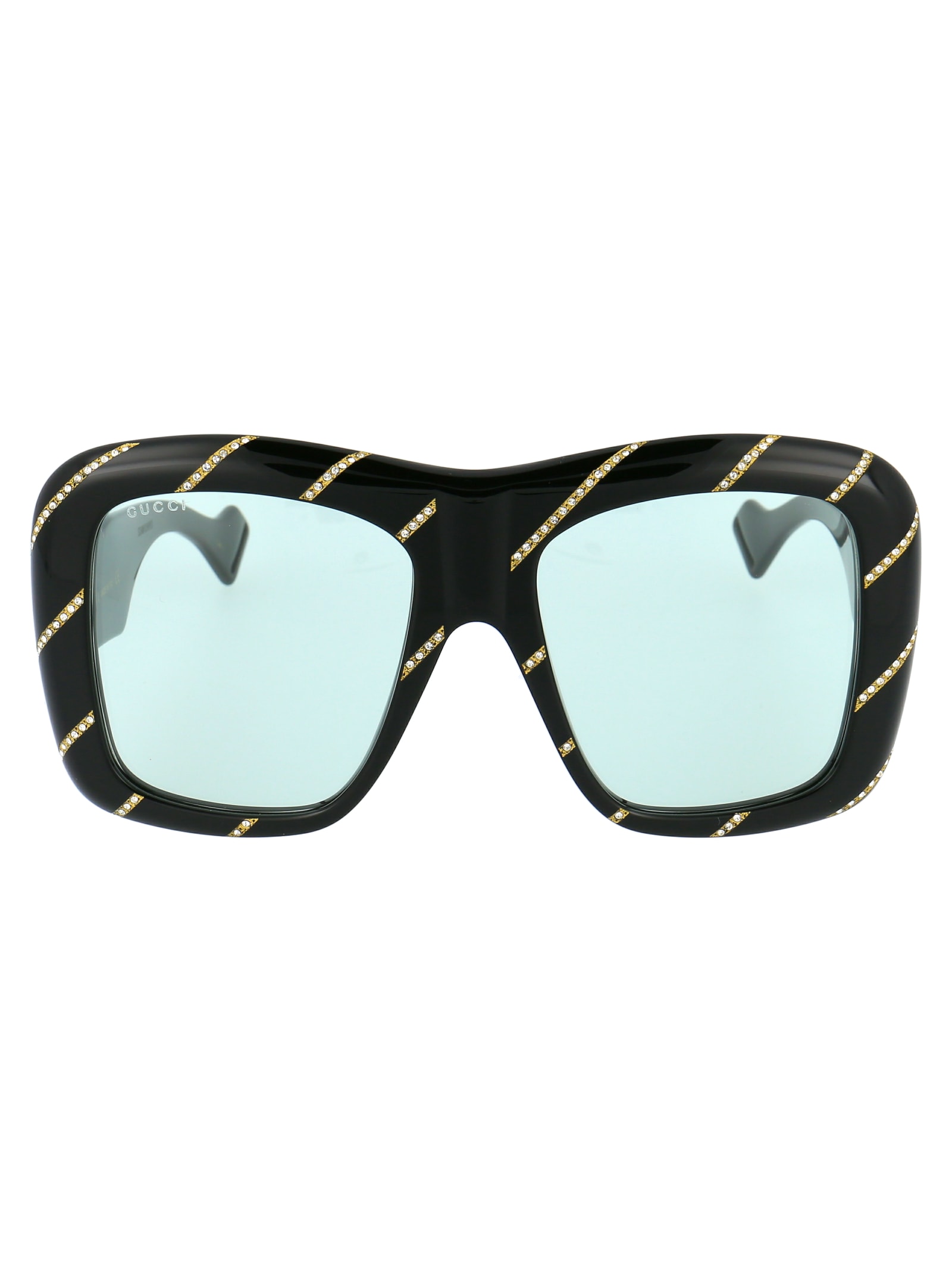 Shop Gucci Gg0498s Sunglasses In 006 Black Black Green