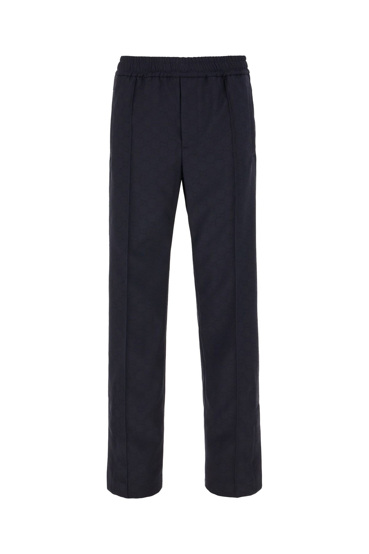 Gucci Navy Blue Polyester Pants In Ink Mix