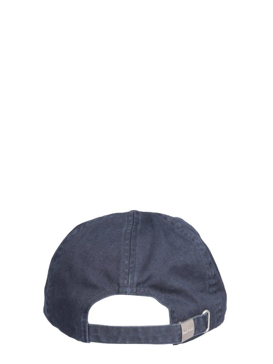 Shop Barbour Logo Embroidered Baseball Cap In Blue