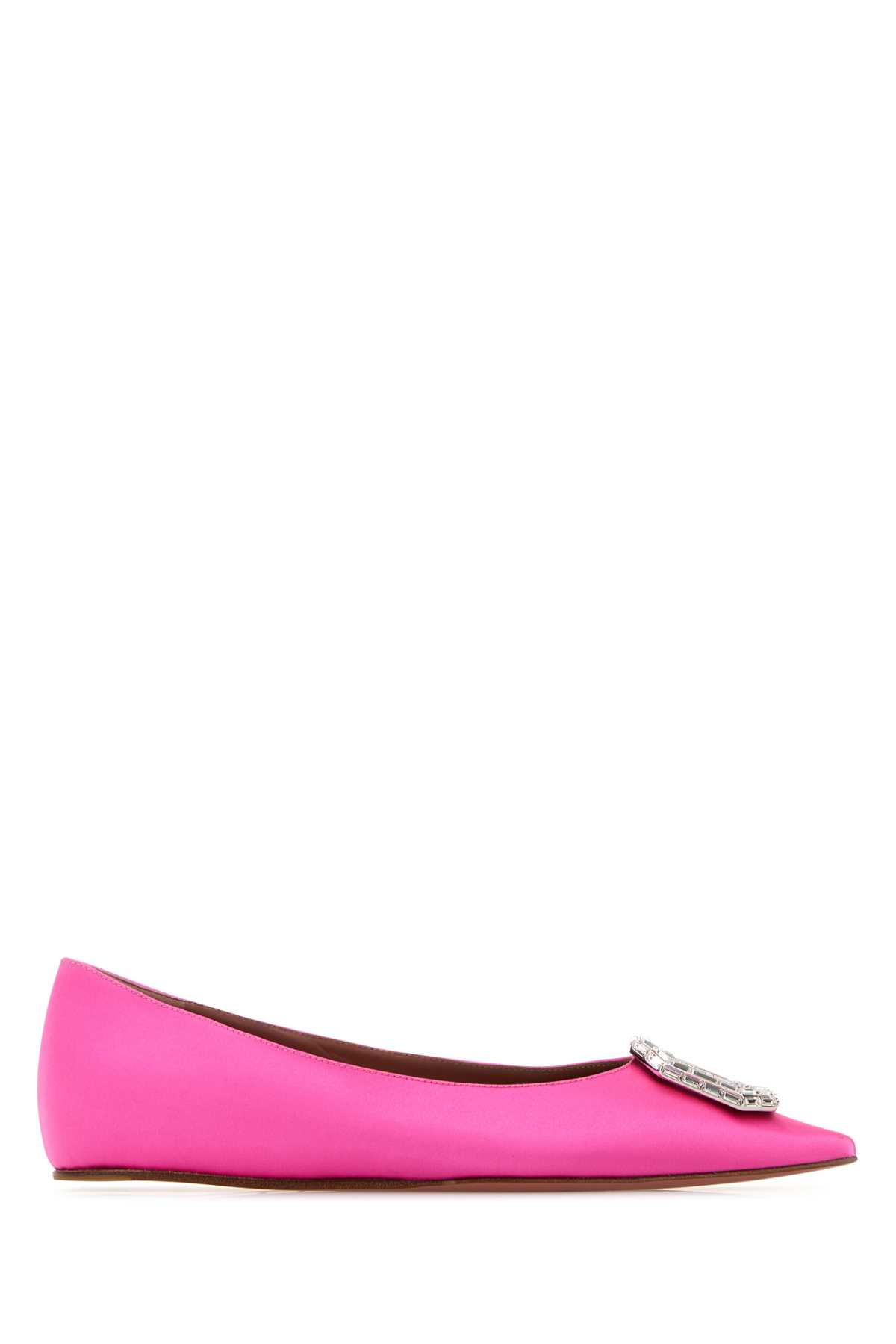 Pink Satin Camelia Ballerinas