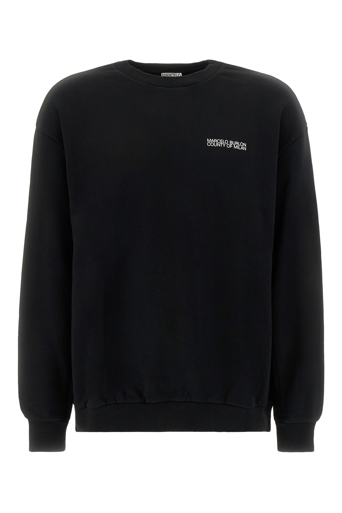 Shop Marcelo Burlon County Of Milan Black Cotton Oversize Sweatshirt In 1001