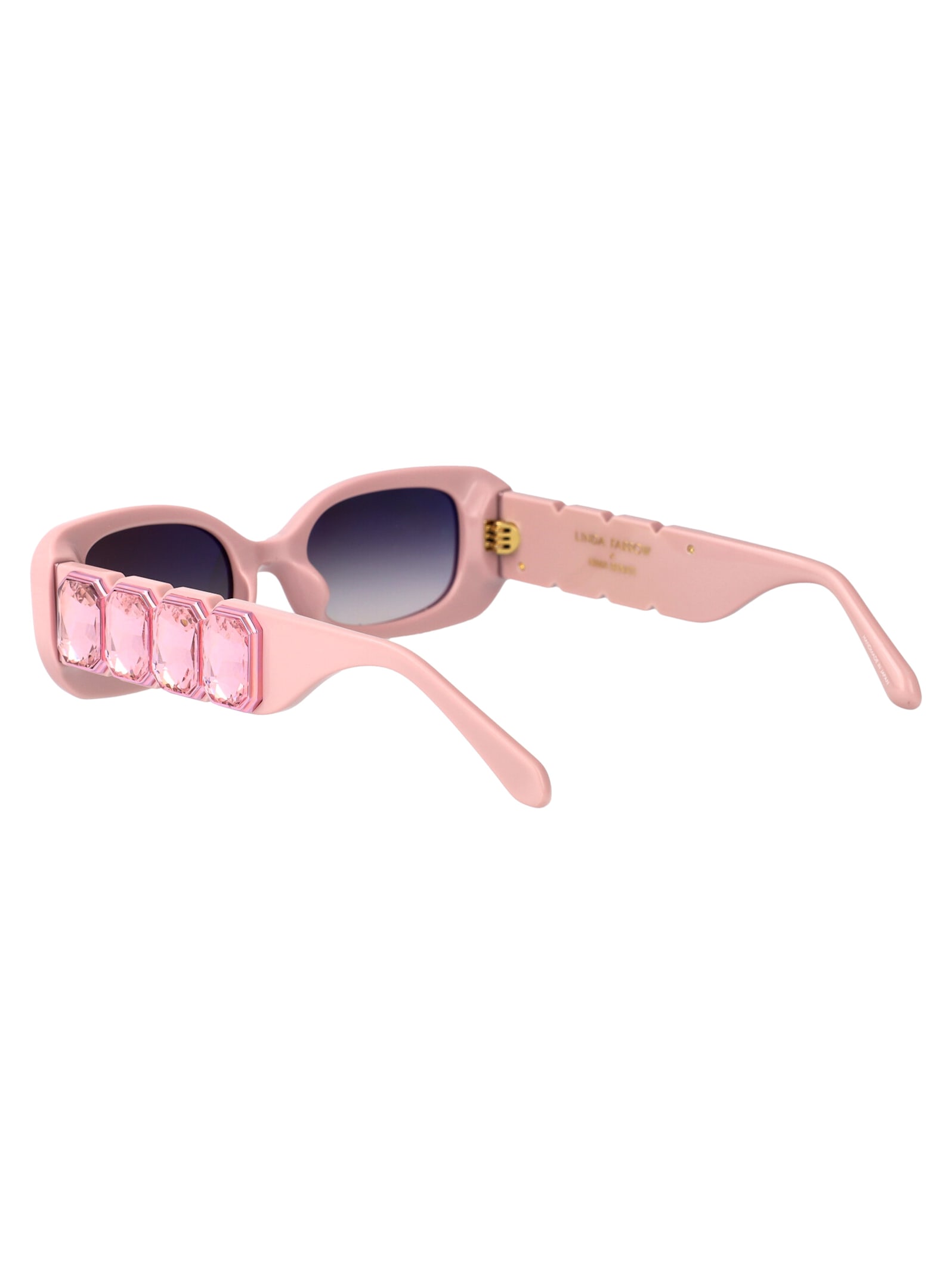 Linda Farrow Pink Acetate Sunglasses In Pink