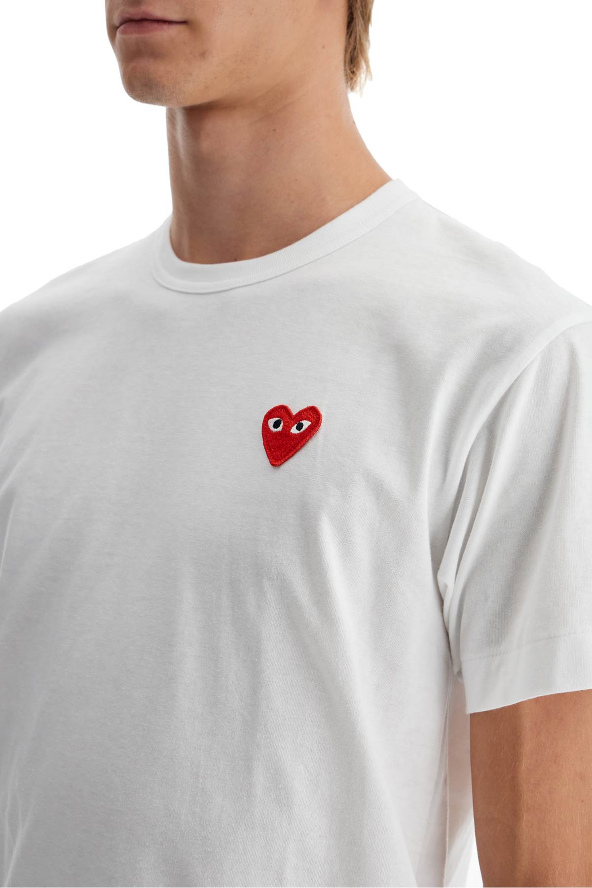 Shop Comme Des Garçons Play Heart Patch T-shirt With Seven