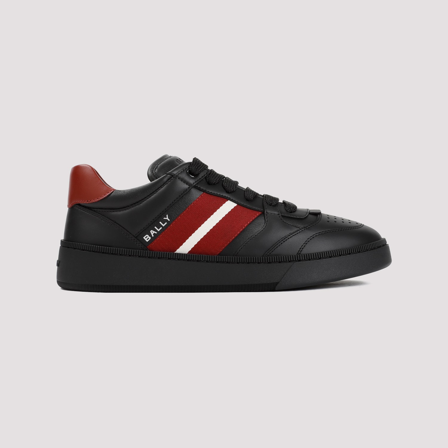 Shop Bally Rebby Sneakers In Black Black Red