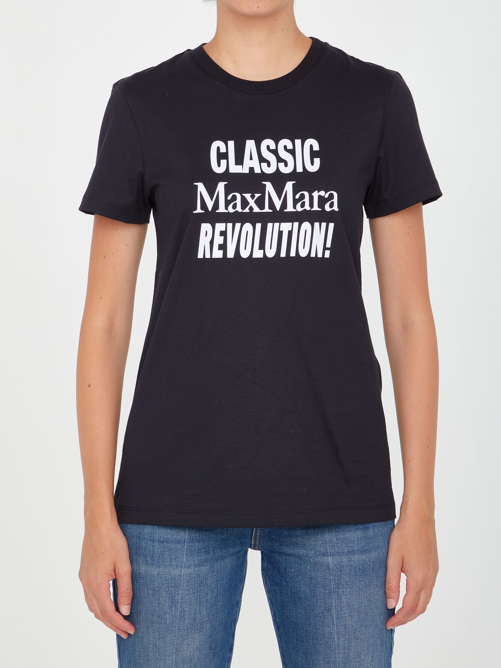 Max Mara Printed Black T-shirt