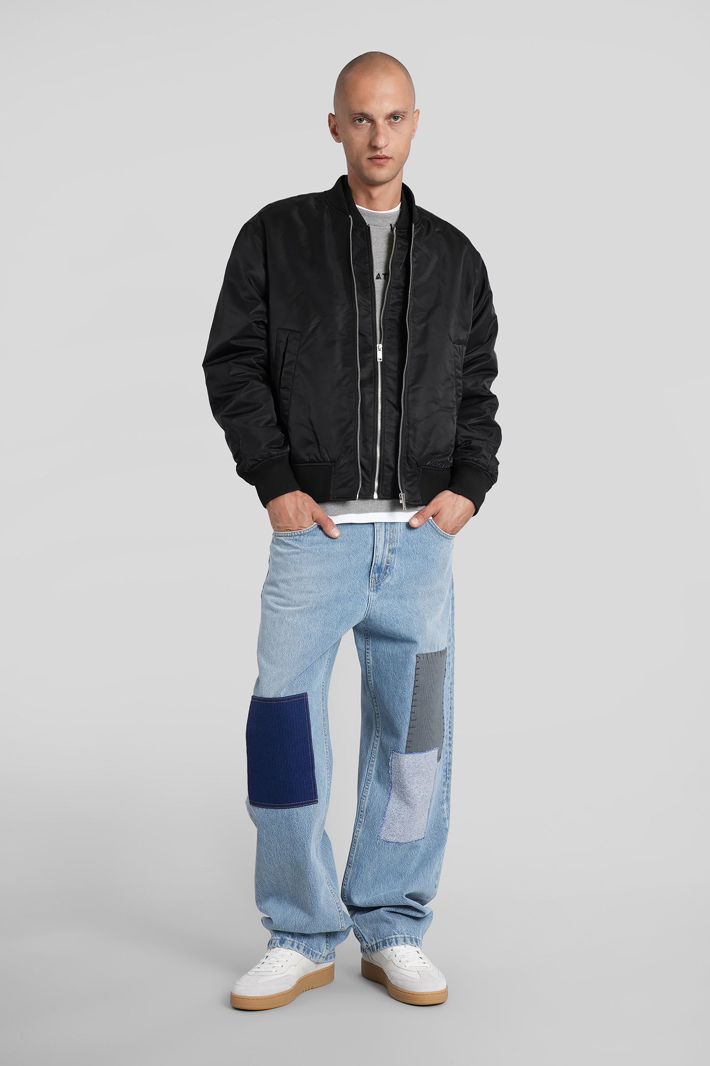 Axel Arigato Pen Layered Bomber Jacket In Black Polyamide In Black