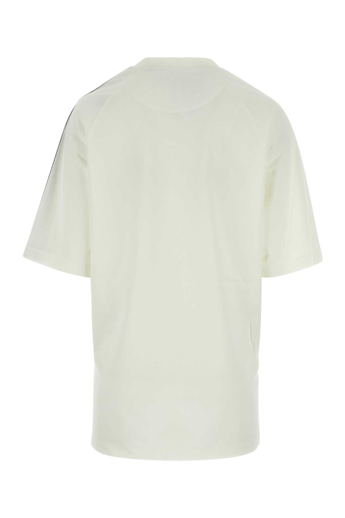 Y-3 White Cotton Blend Oversize T-shirt In Owhite