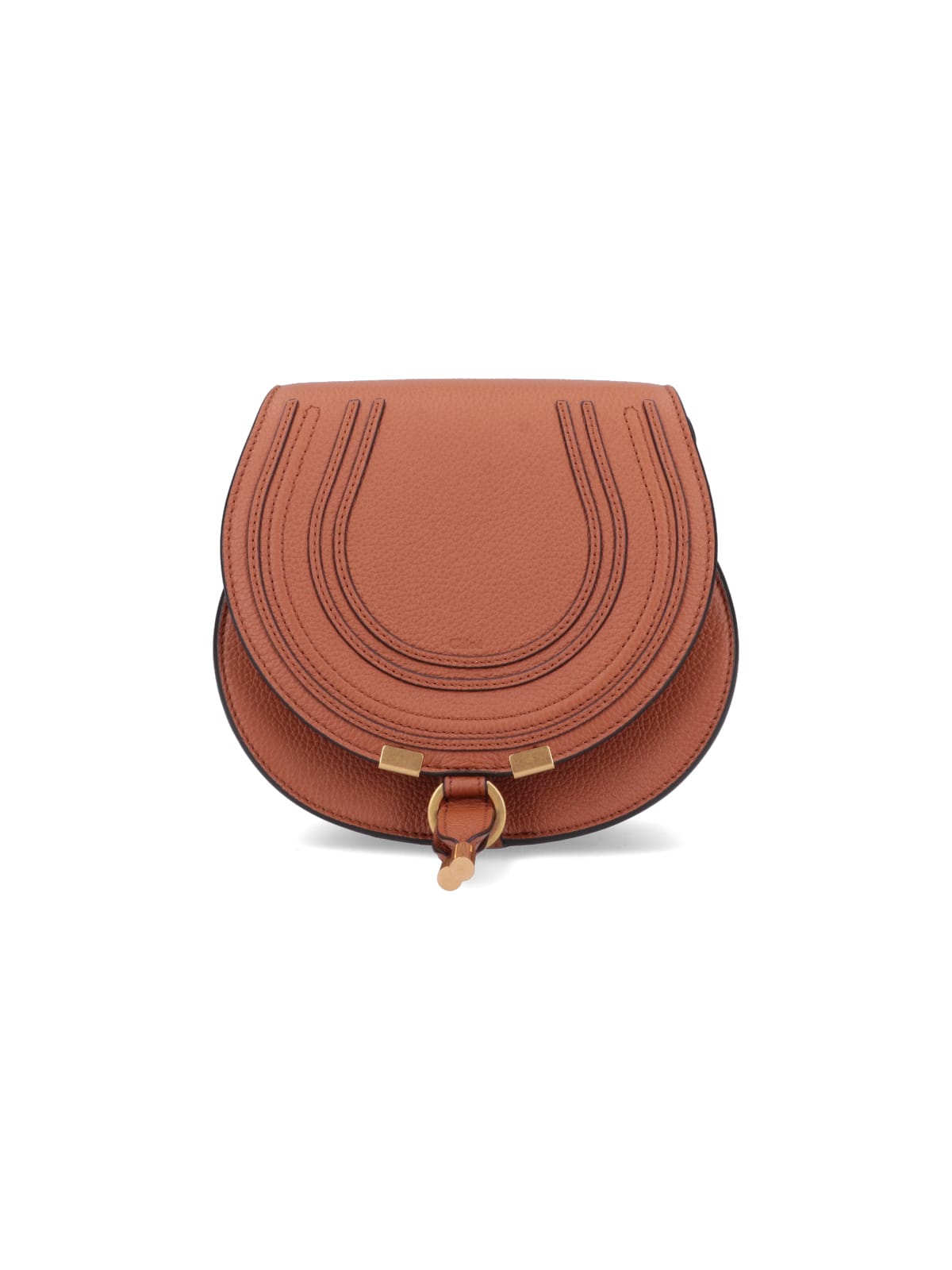 Chloé Small Marcie Shoulder Bag In Brown