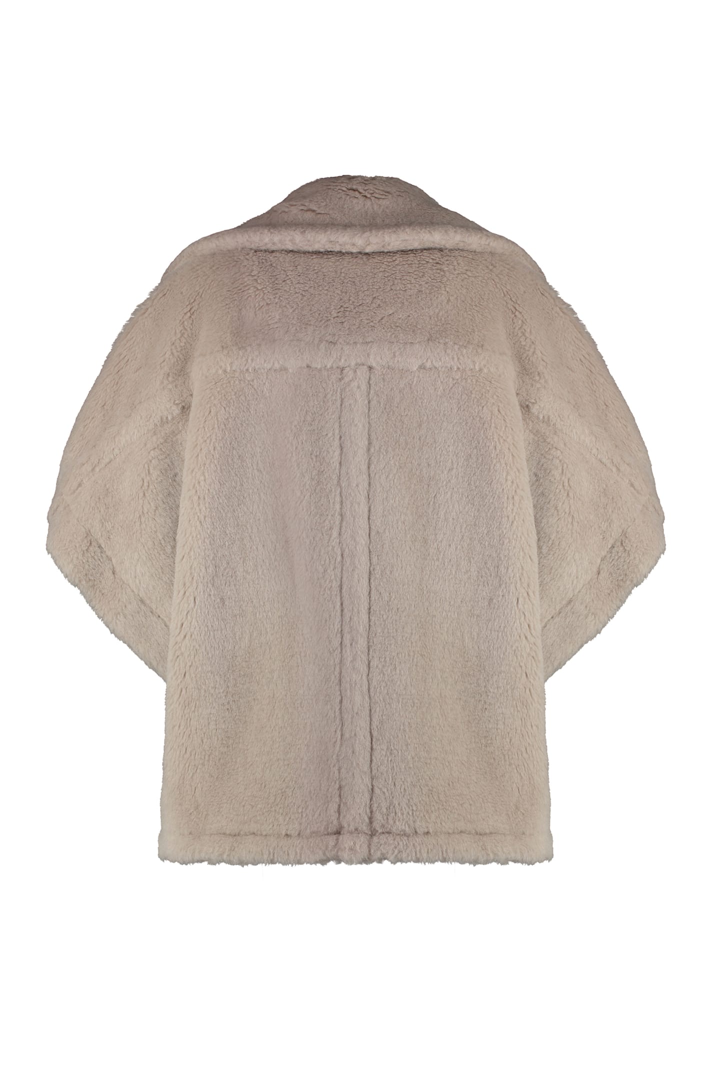 Shop Max Mara Newmanto Vegan Fur Jacket In Ecru