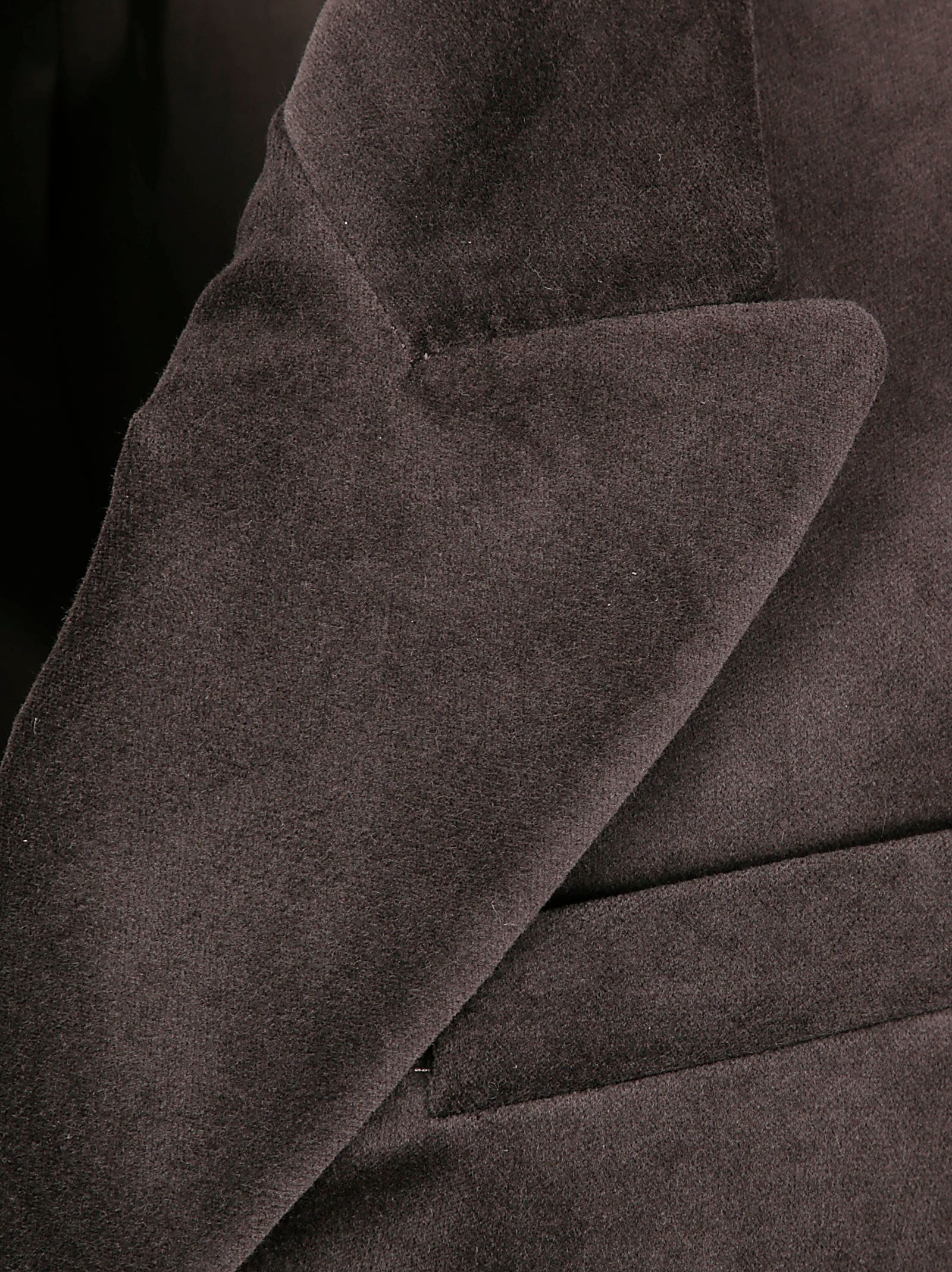 P.a.r.o.s.h Velvet Double-breasted Blazer In Brown