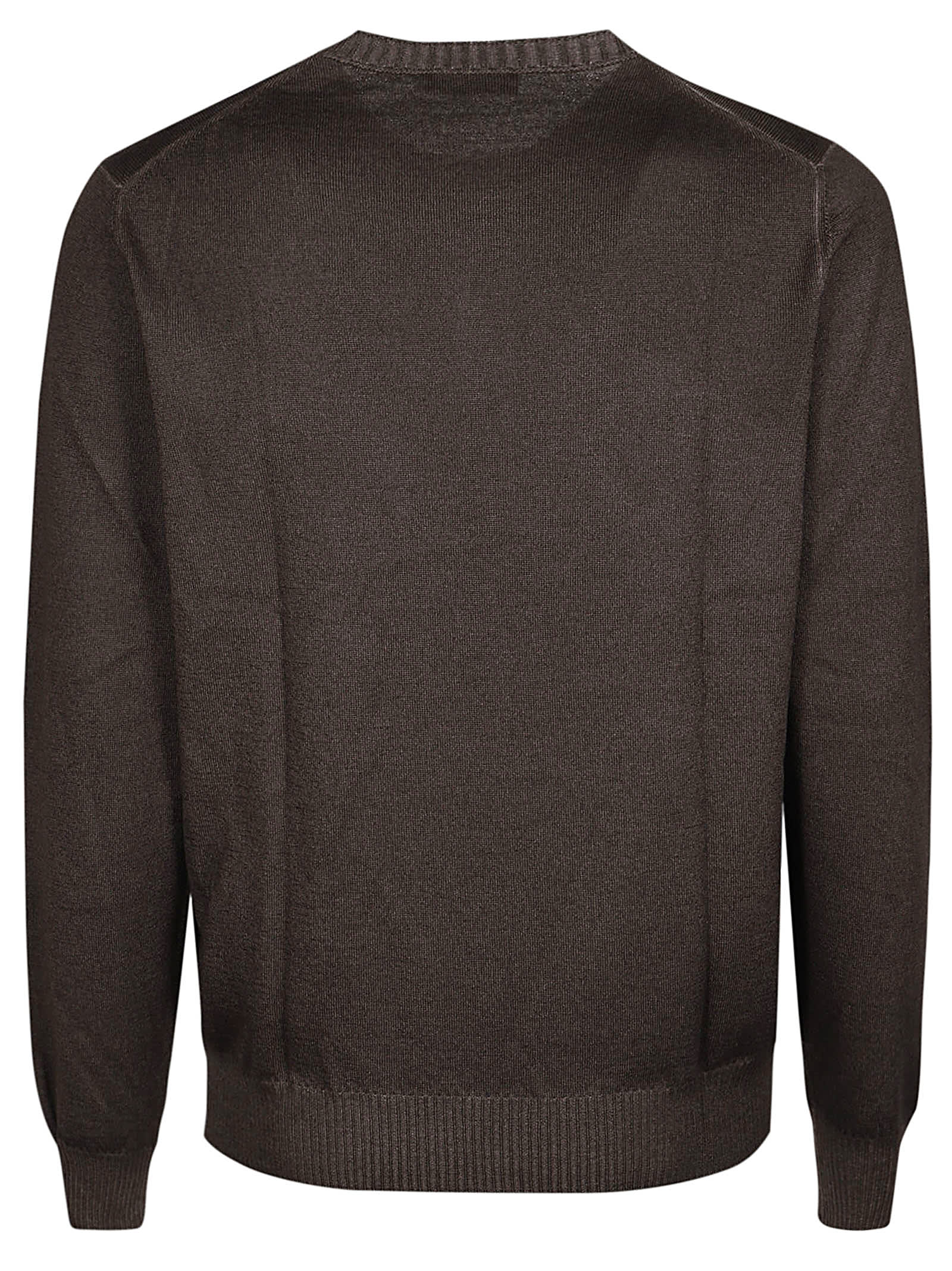 Shop Fay Round Neck Sweater In Caffe`