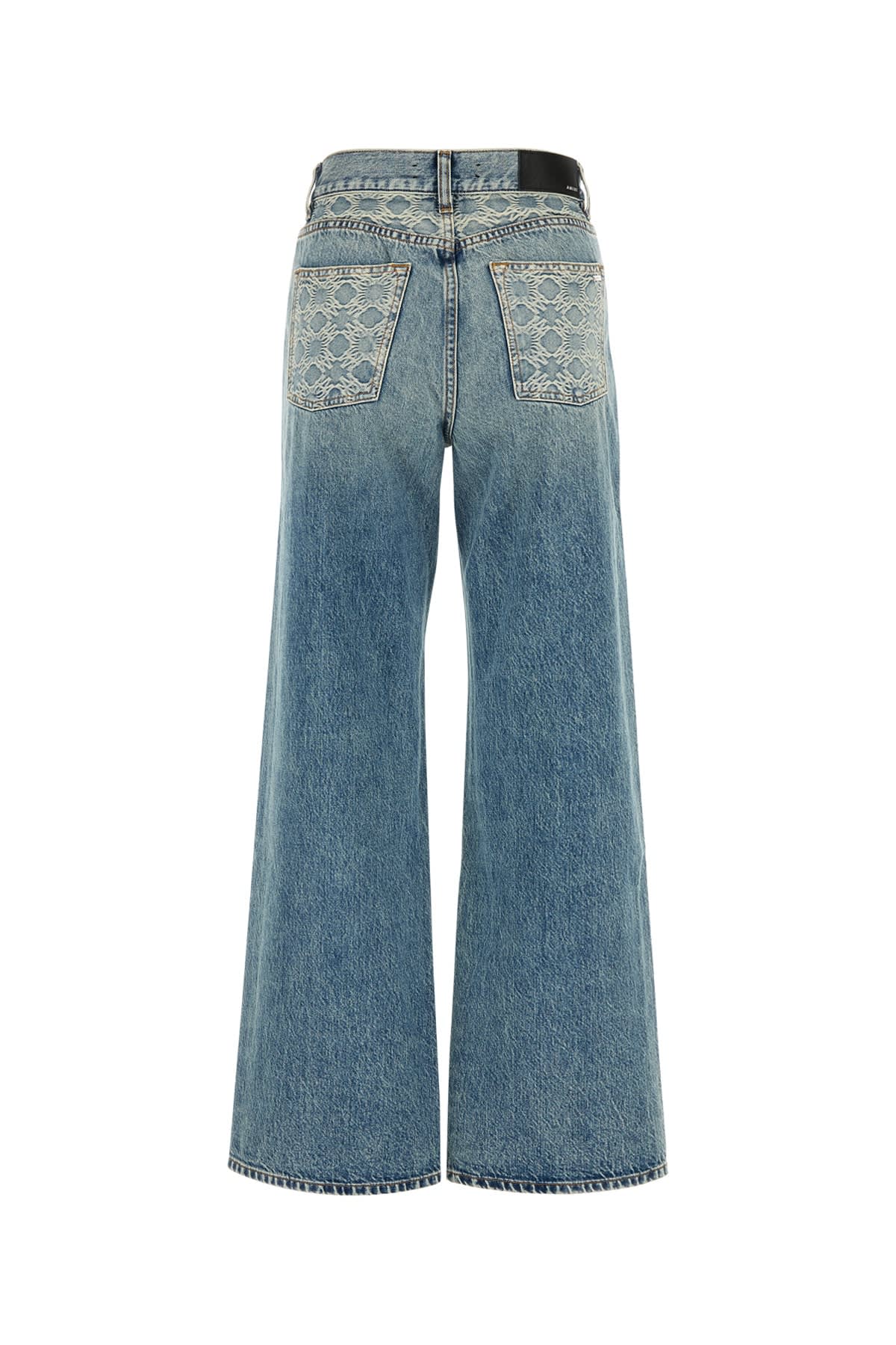 Shop Amiri Ma Quad High Rise Wide Jean In Classicmidindigo