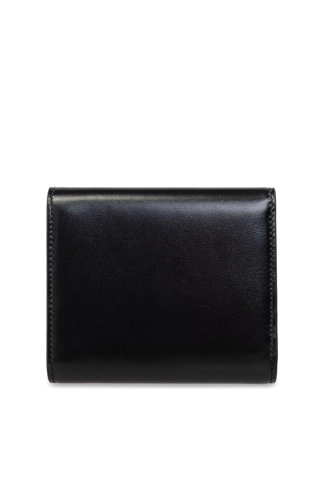 Shop Ferragamo Fiamma Compact Wallet In Nero