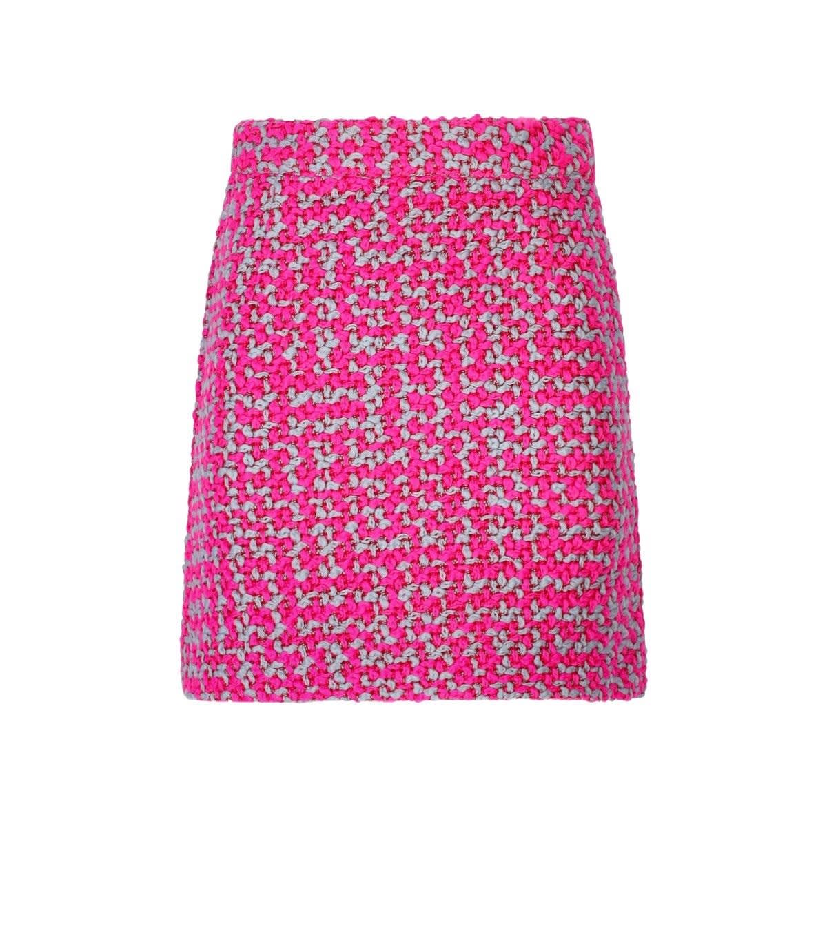 Shop Essentiel Antwerp Wool-blend Tweed Mini Skirt In Pink