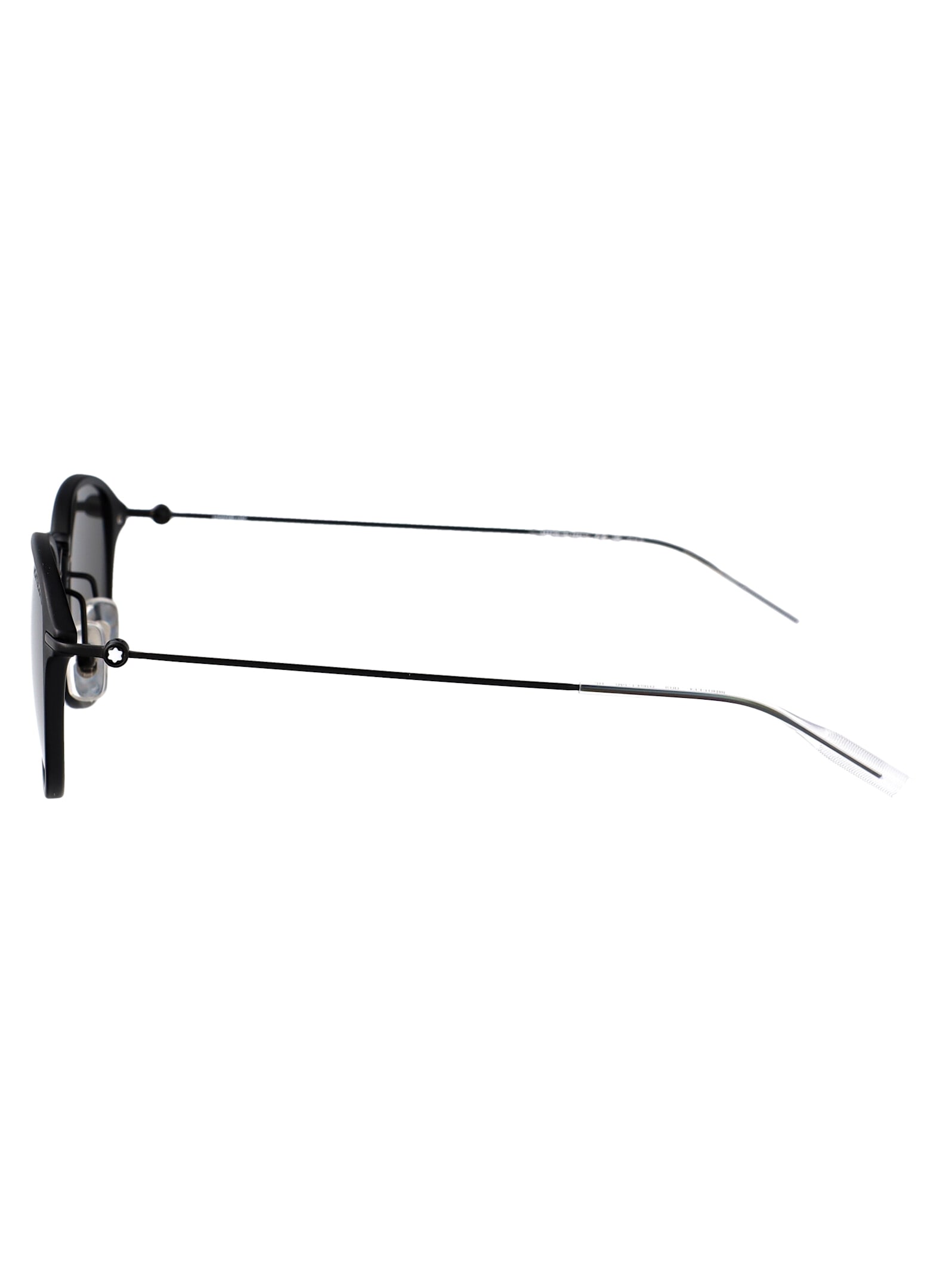 Montblanc Mb0155s Sunglasses In Black-black-grey