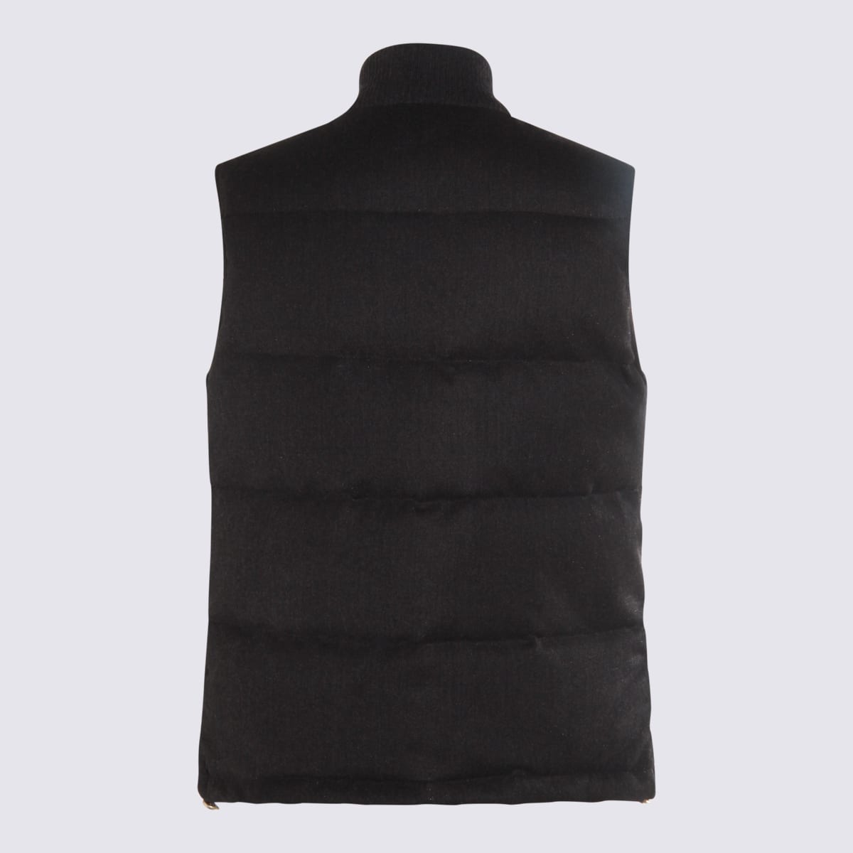 Eleventy Padded Zip-front Gilet In Black