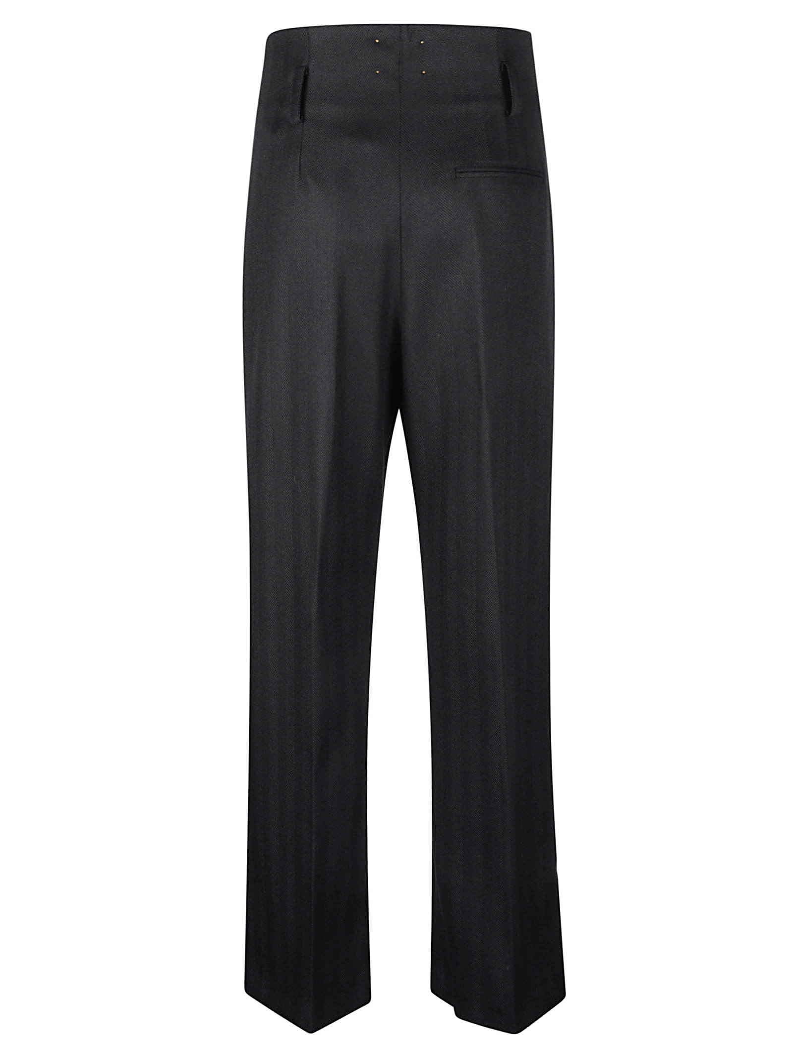 Shop Forte Forte High Waist Concealed Trousers In Black