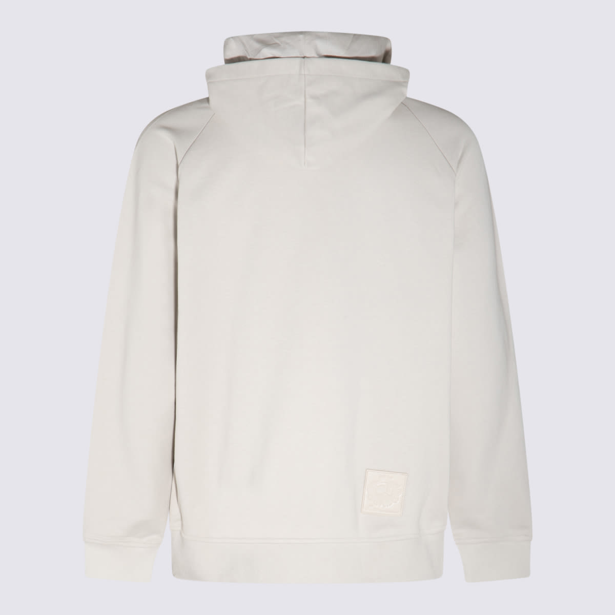 Shop Bally White Cotton Sweatshirt In Silver Birch