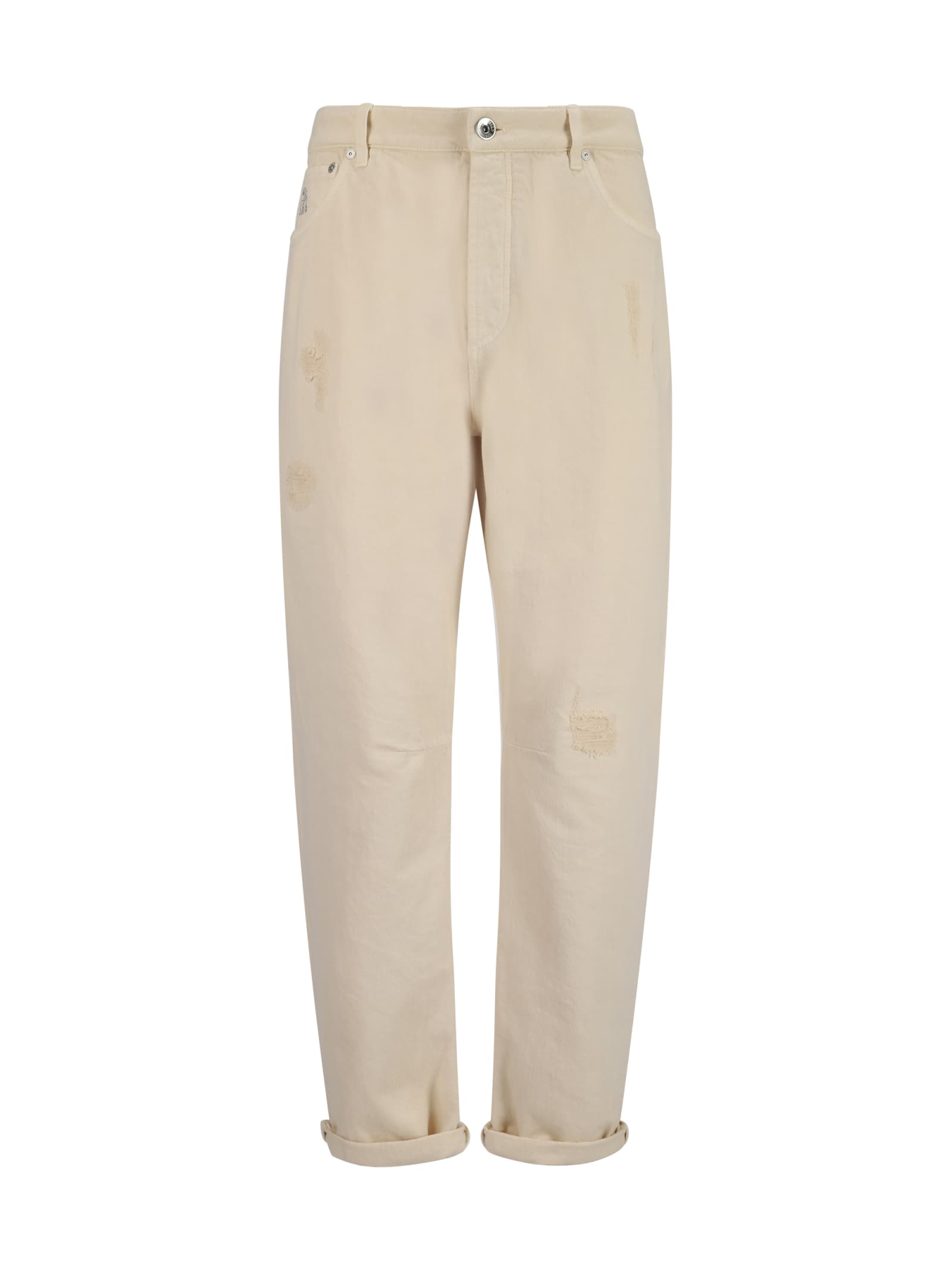 Shop Brunello Cucinelli Pants In Off White