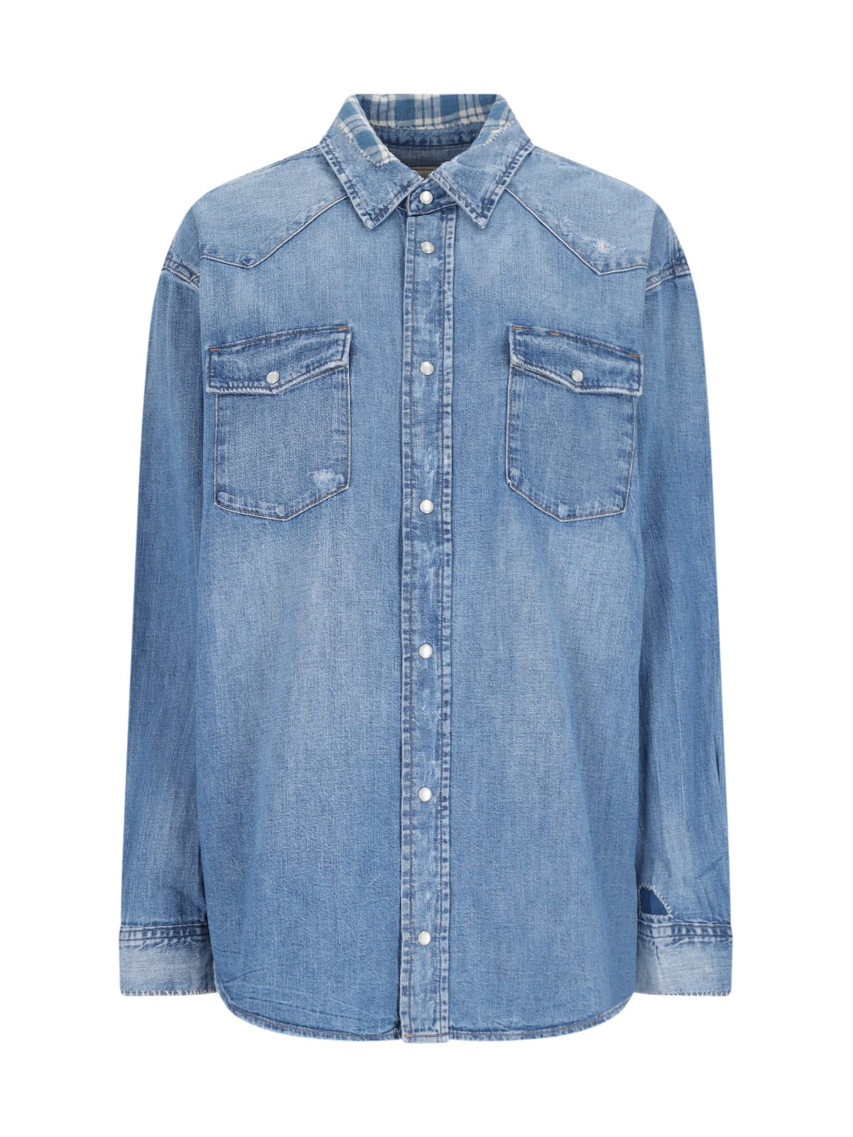 Shop Polo Ralph Lauren Denim Shirt In Blue