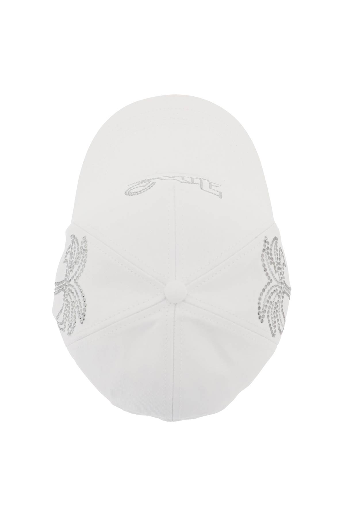 Shop Palm Angels Pa Monogram Baseball Cap In Off White Off White (white)