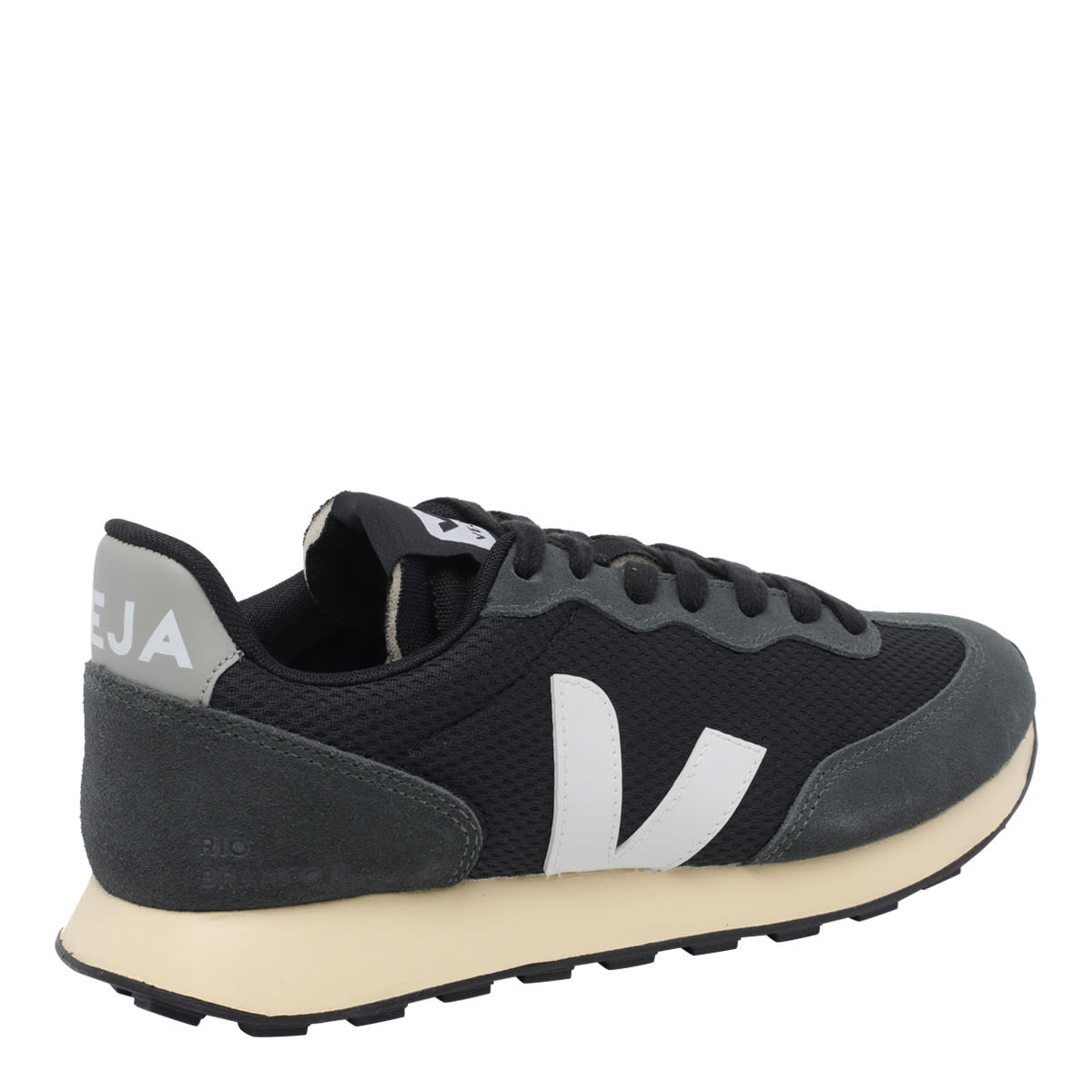 Veja Woman Sneakers Lead Size 5 Textile Fibers In Black