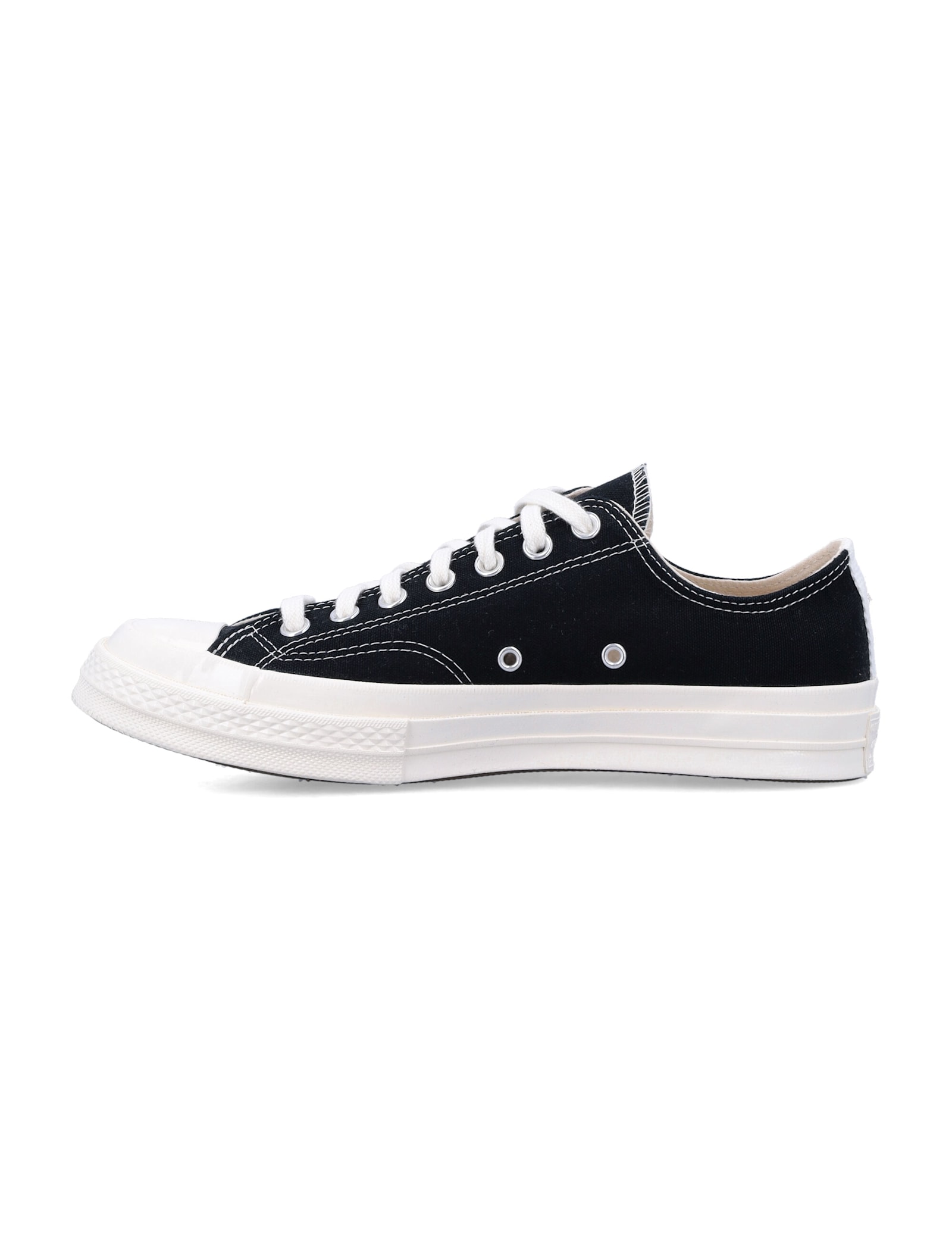 Comme Des Garçons Small Heart Low Top In Black