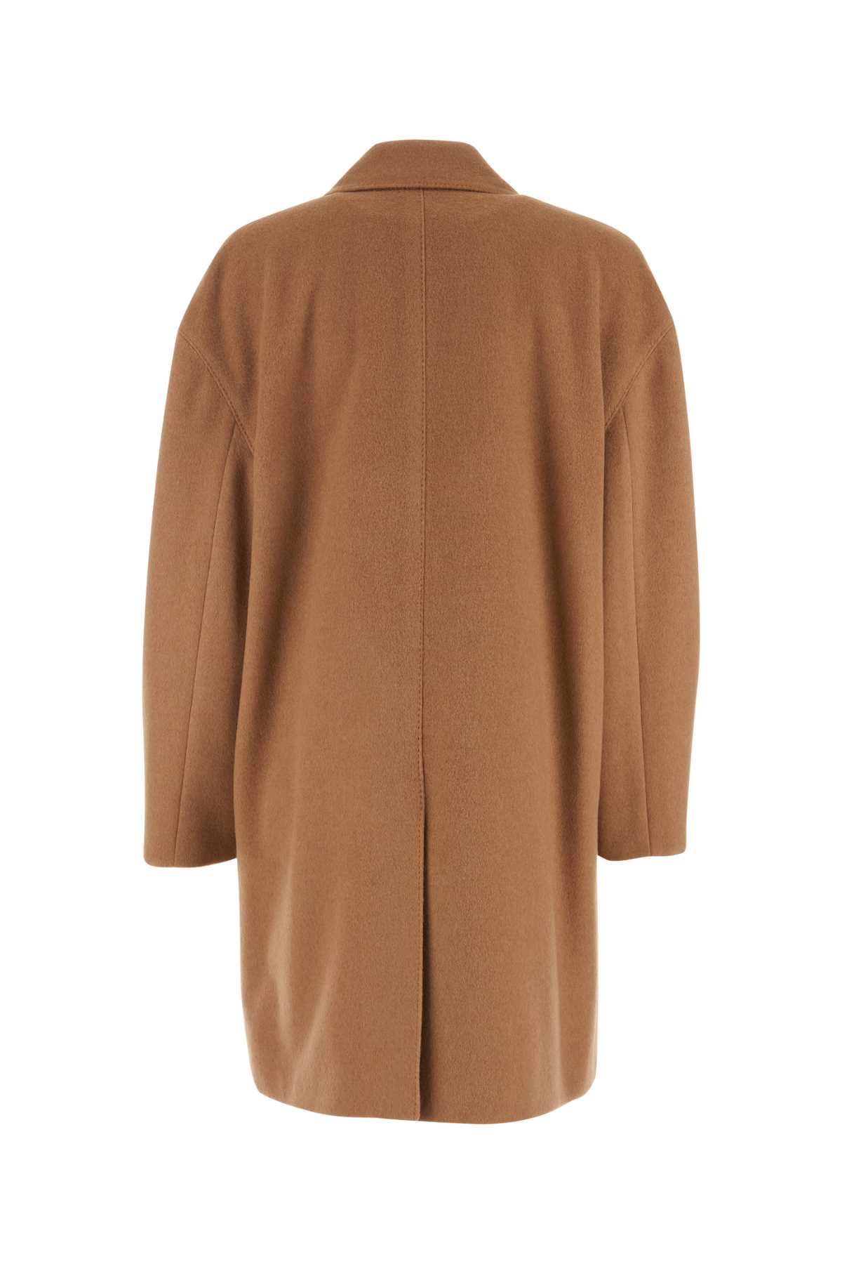 Shop Gucci Cappuccino Wool Coat In Camel