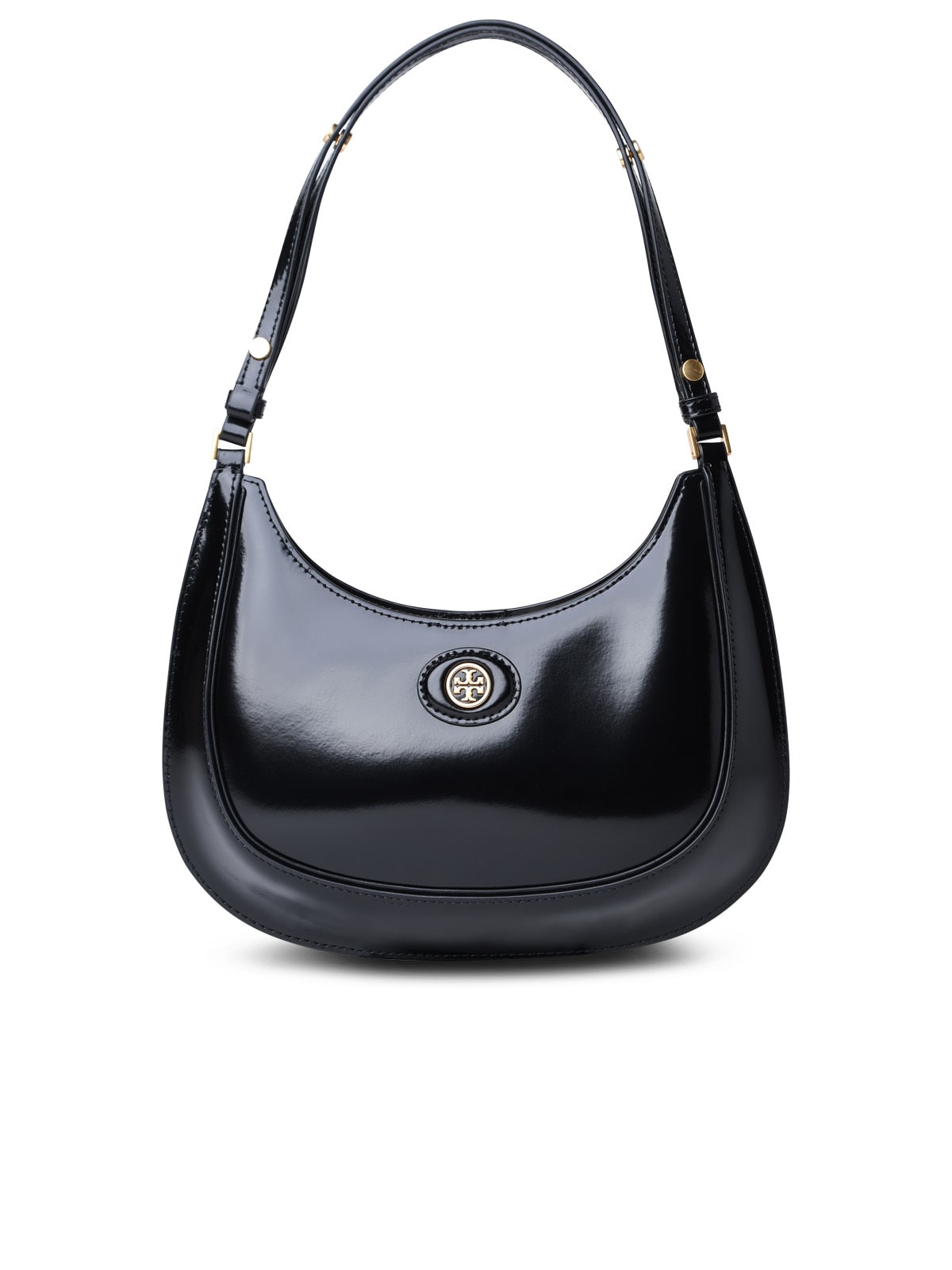 Shop Tory Burch Robinson Convertible Crescent Shoulder Bag In Black