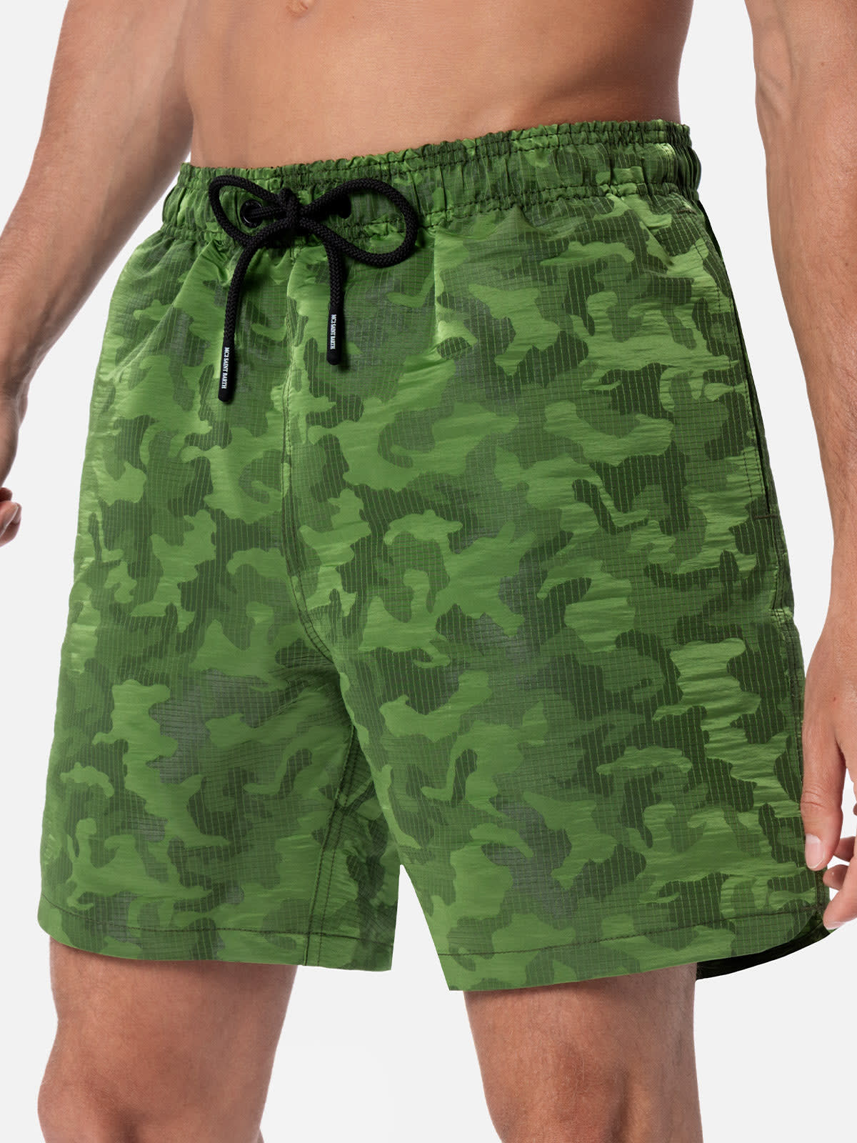 Mc2 Saint Barth Mens Costume With Jacquard Print In Green