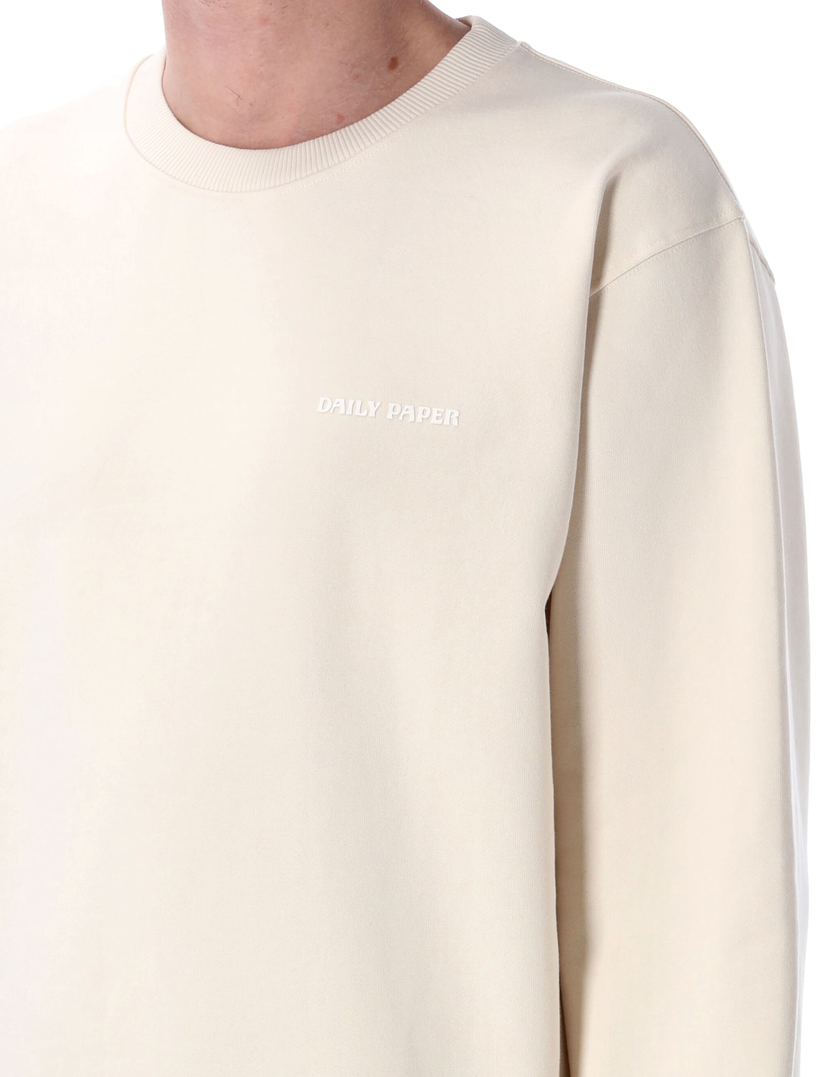 Daily Paper Dias Crewneck In Gardenia Ecru