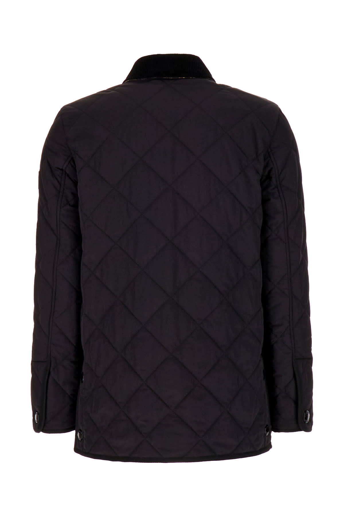 Shop Burberry Black Nylon Padded Jacket