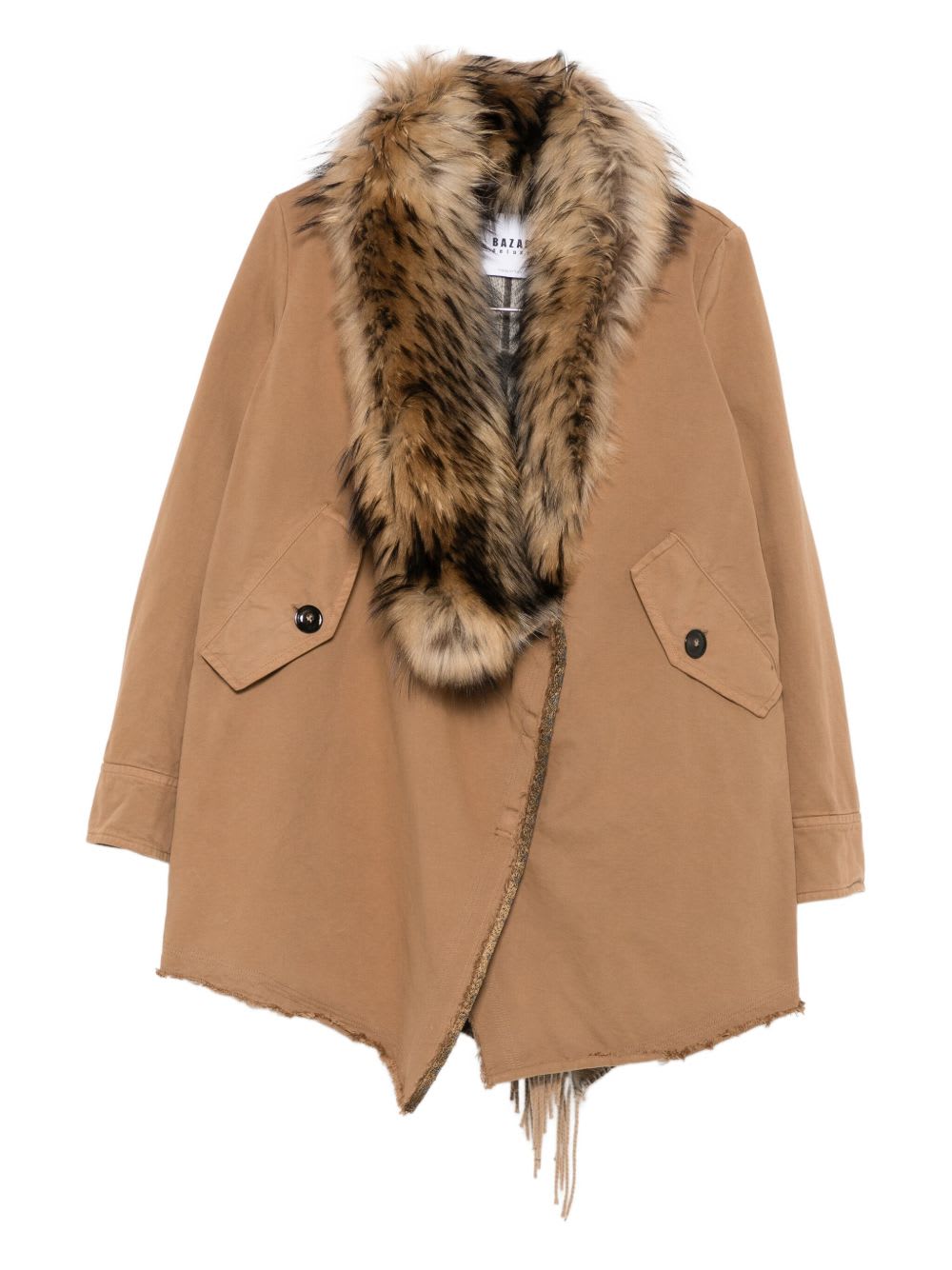 Bazar Deluxe Bazar De Luxe Short Parka Coat In Brown