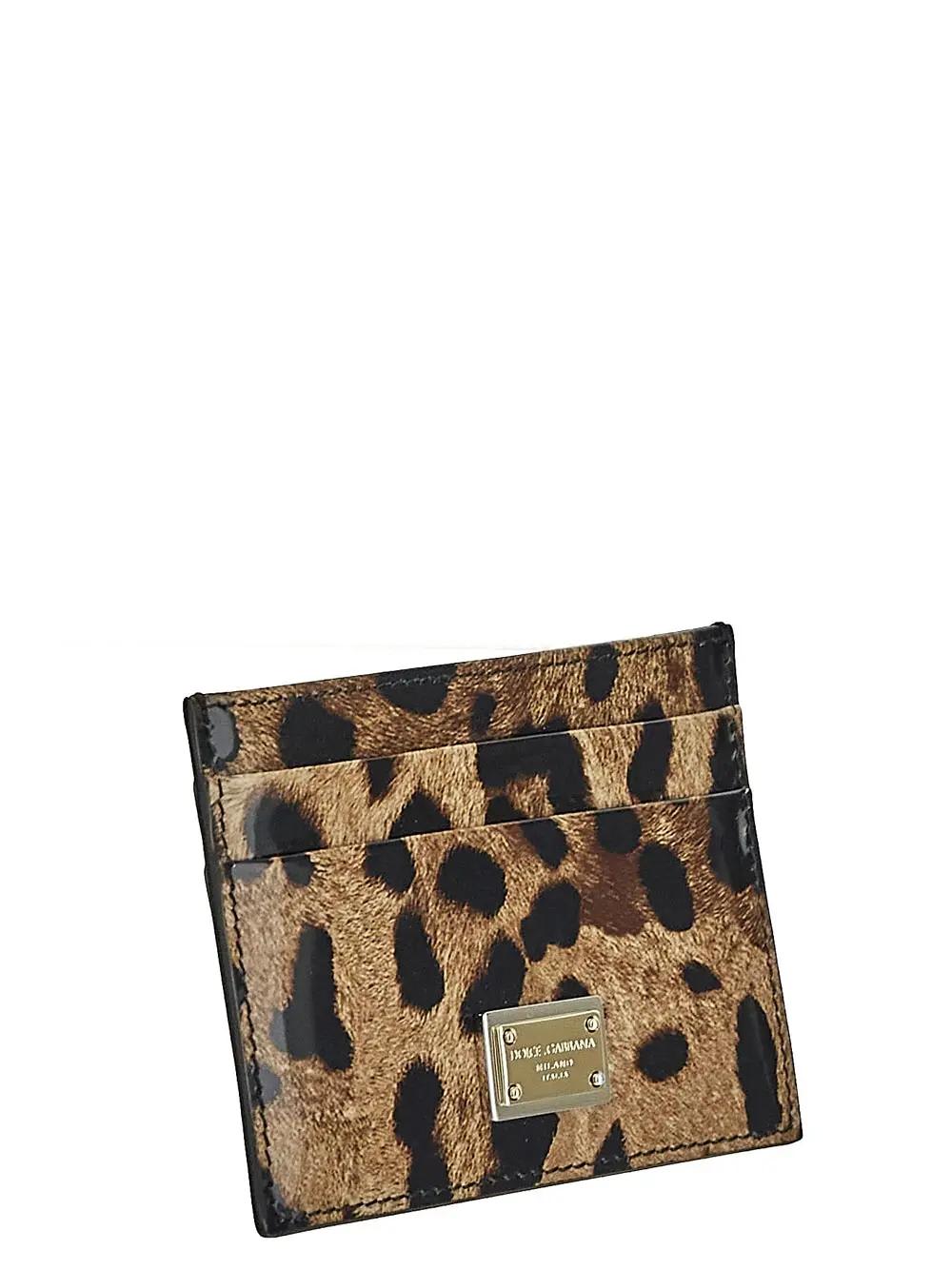 Shop Dolce & Gabbana Leopard-print Card Holder