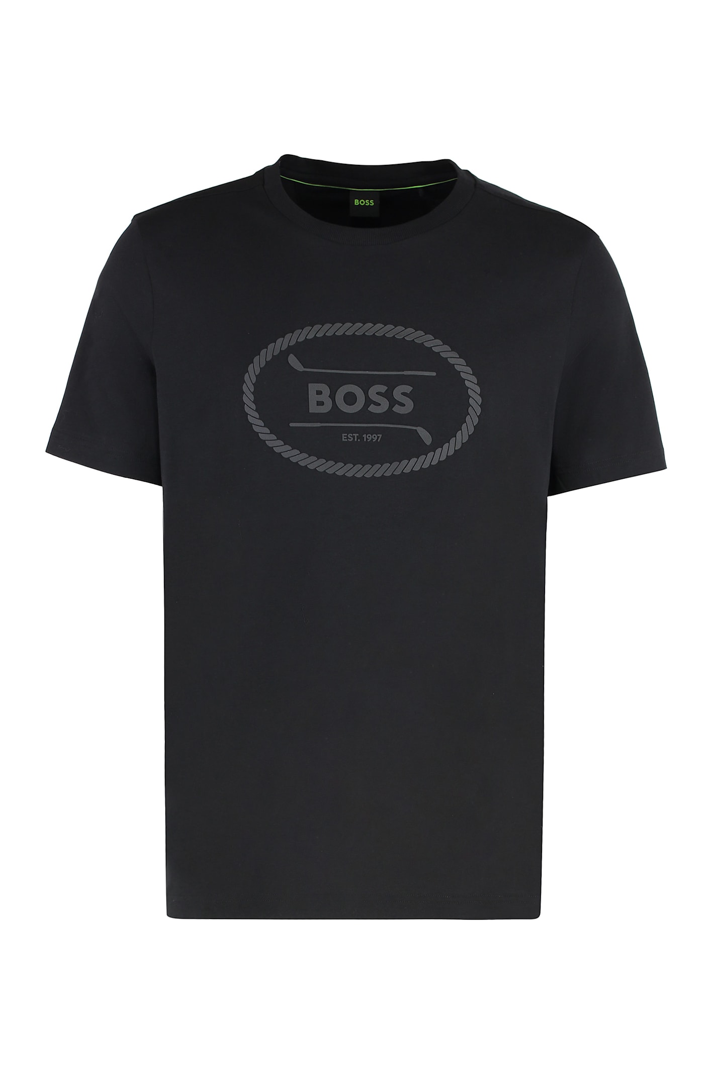 Shop Hugo Boss Cotton Crew-neck T-shirt