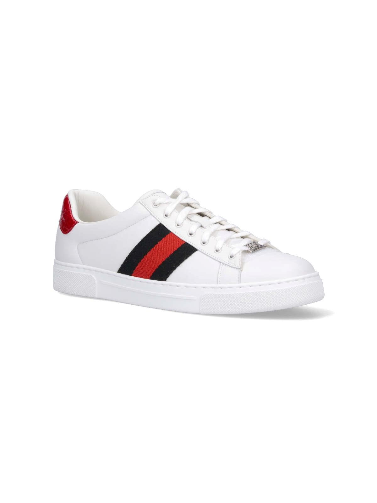 Shop Gucci Ace Low-top Sneakers In White