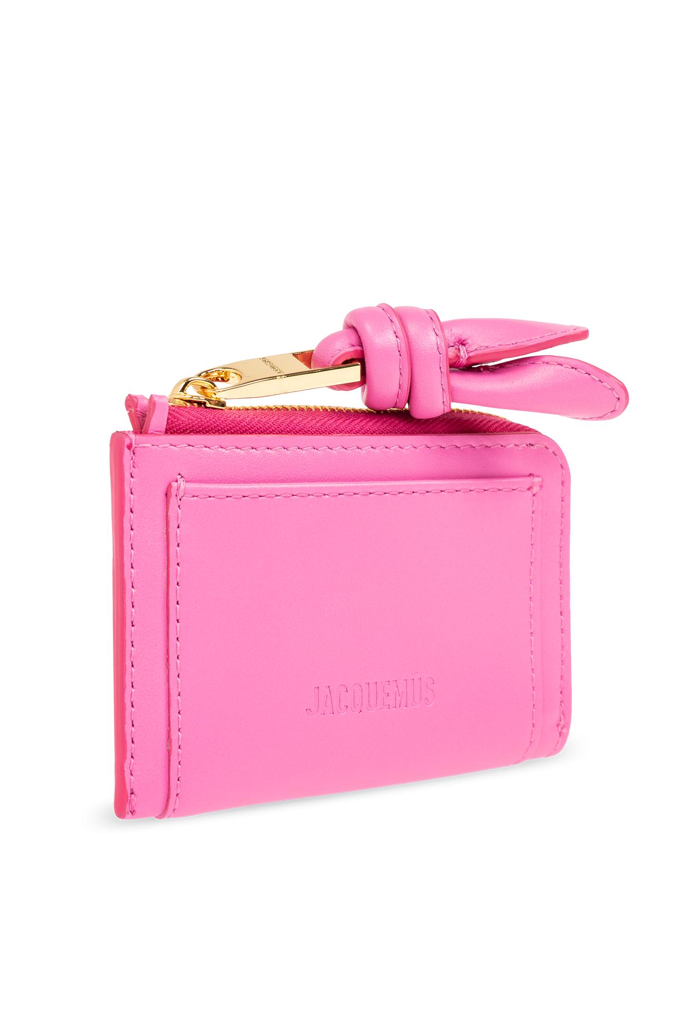 Shop Jacquemus Leather Card Case In Pink