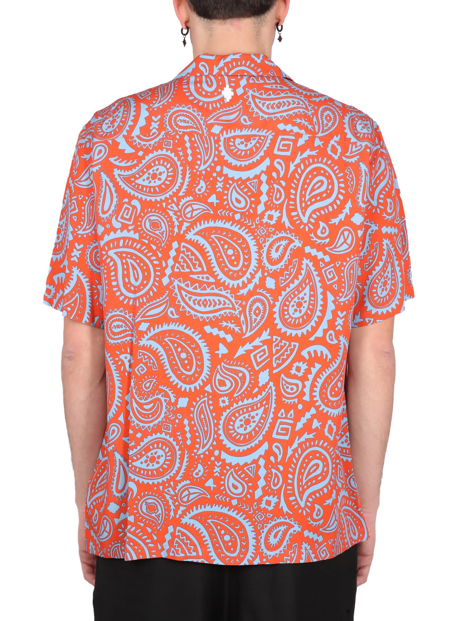 Marcelo Burlon County Of Milan Marcelo Burlon Paisley Hawaii Shirt In Rosso