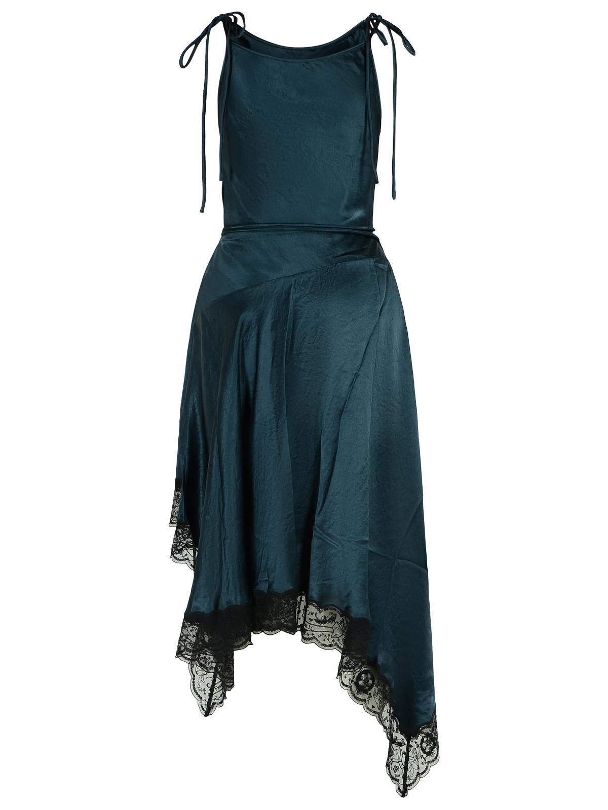 Acne Studios Petrol Blue Acetate Dress In Blue