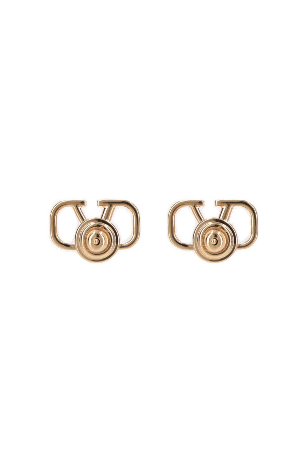 Shop Valentino Vlogo Signature Earrings In Oro