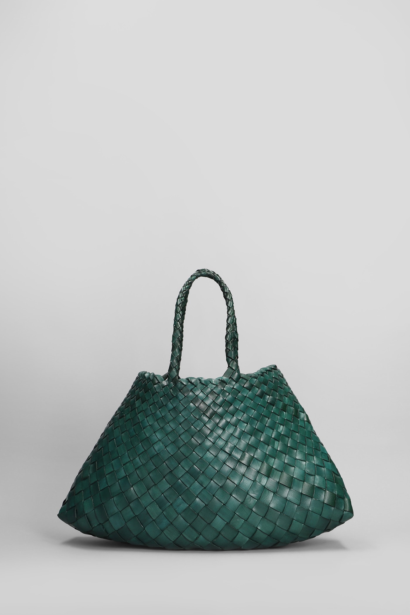 Santa Croce Small Tote In Green Leather