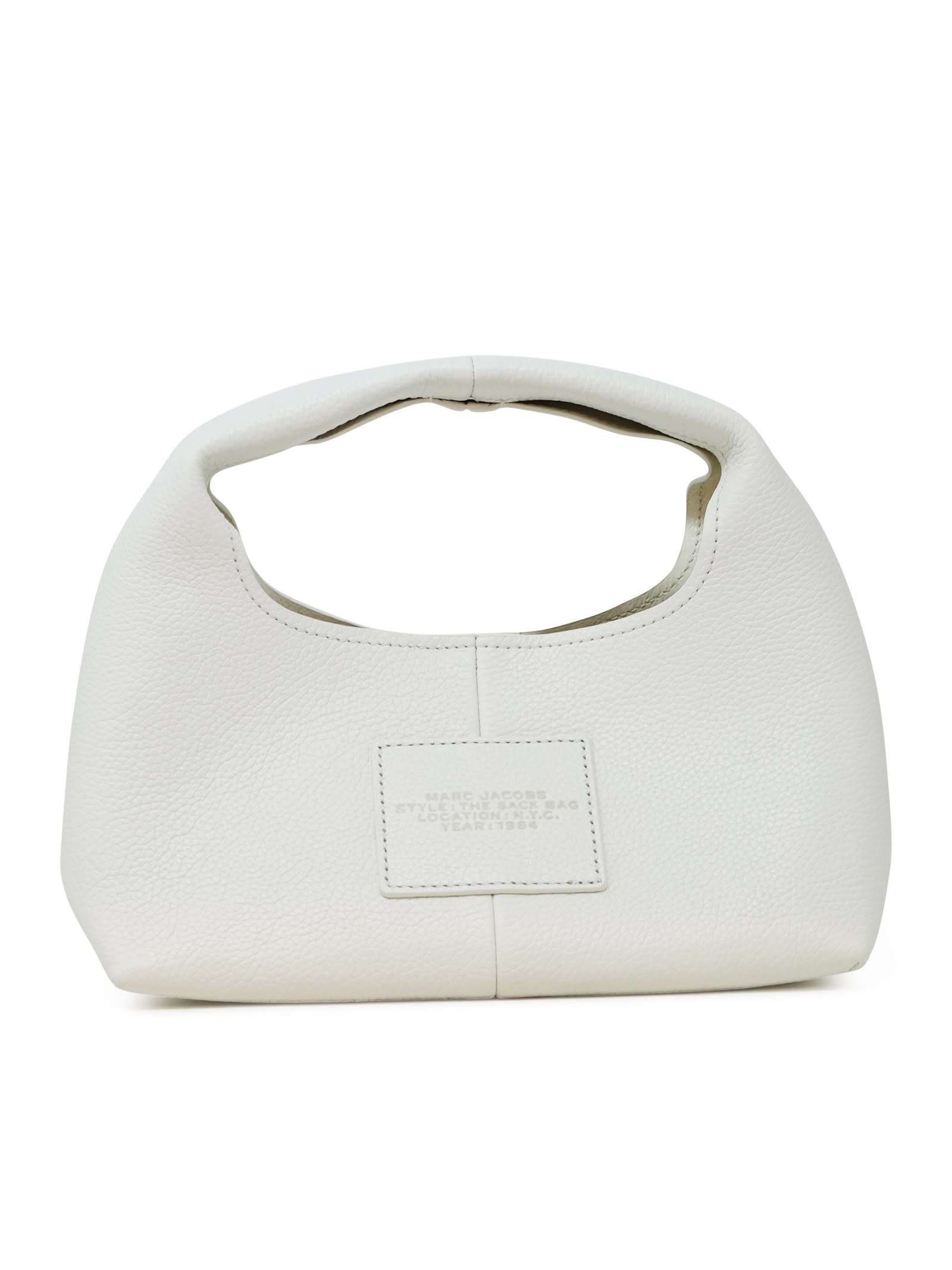 Shop Marc Jacobs White Leather The Mini Sack Bag