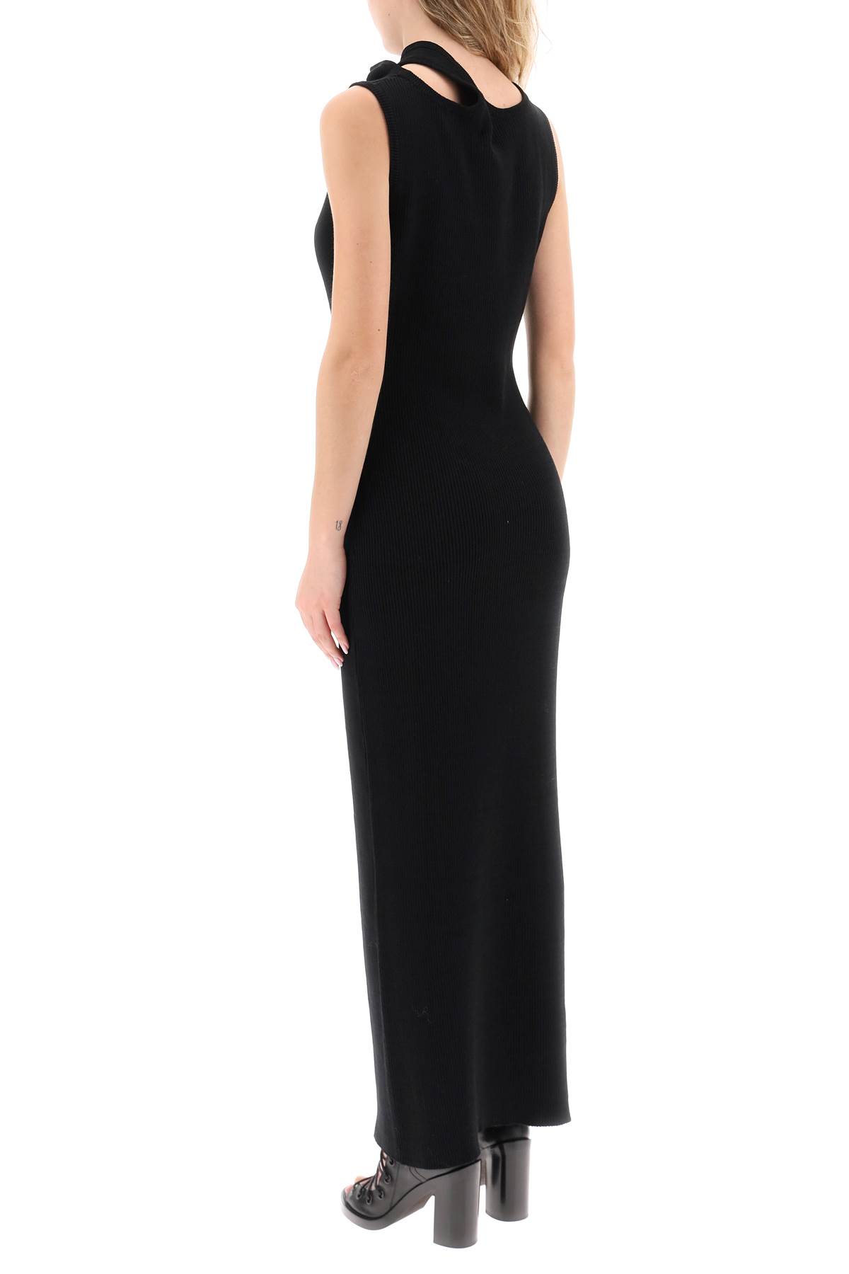 Shop Y/project Ribbed Knit Maxi Dress In Black (black)