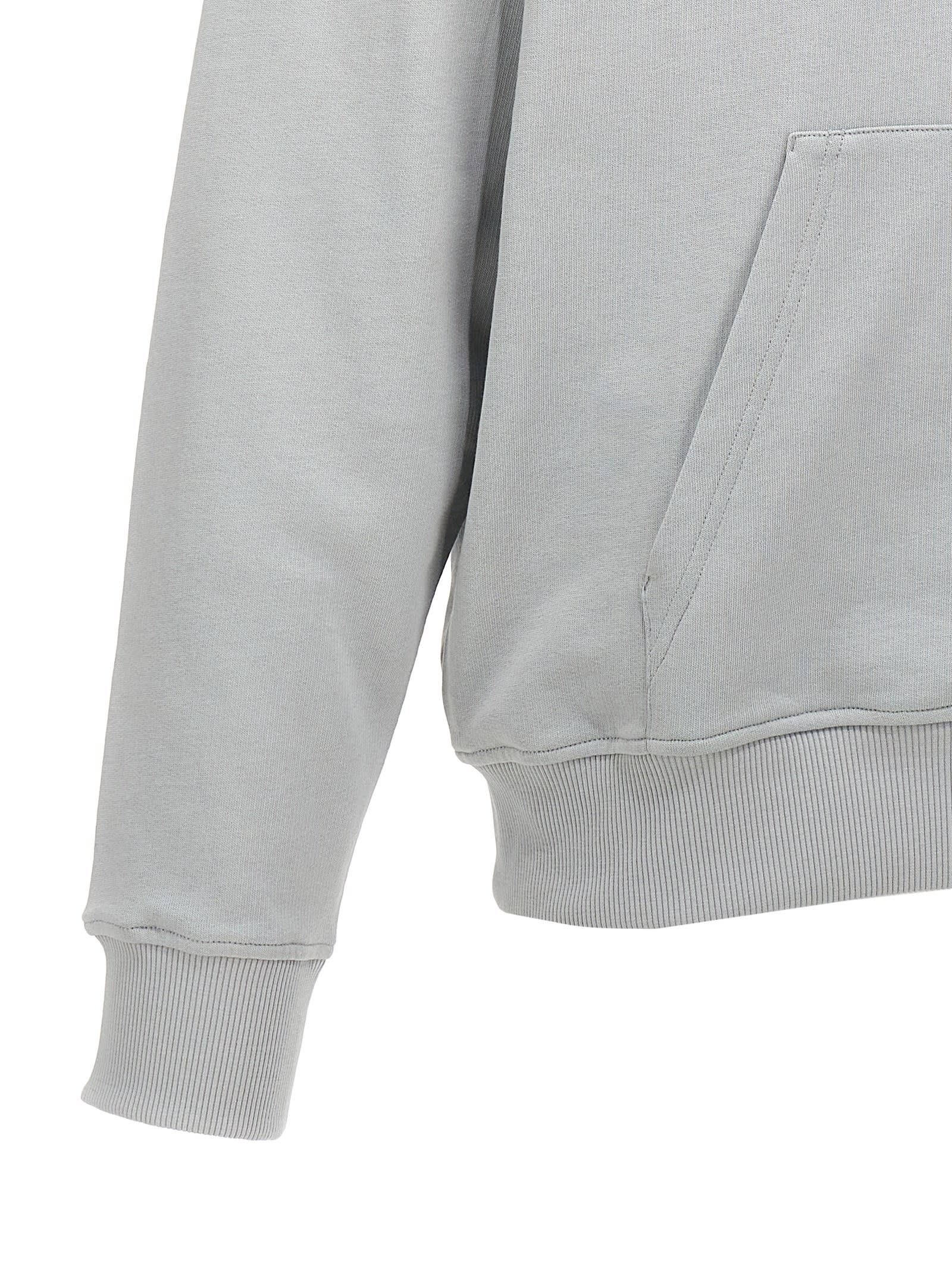 Shop Balmain Logo Print Hoodie In Light Blue