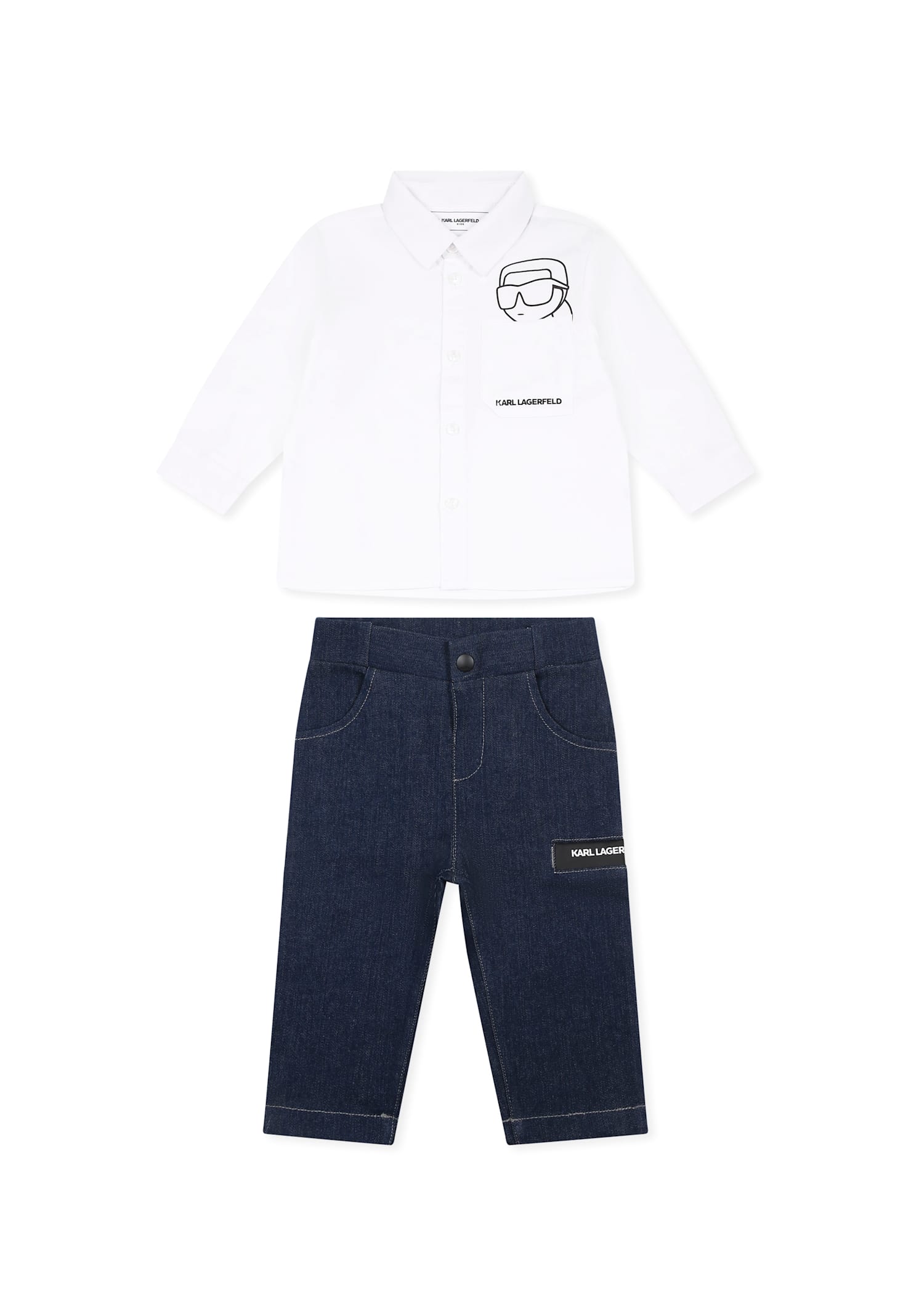 Karl Lagerfeld Multicolor Suit For Baby Boy With  In Multicolor