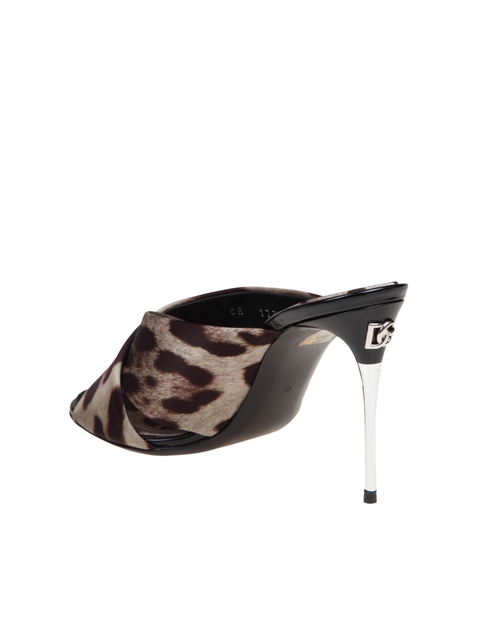 Shop Dolce & Gabbana Keira Sandals In Satin With Spotted Print In Leopard