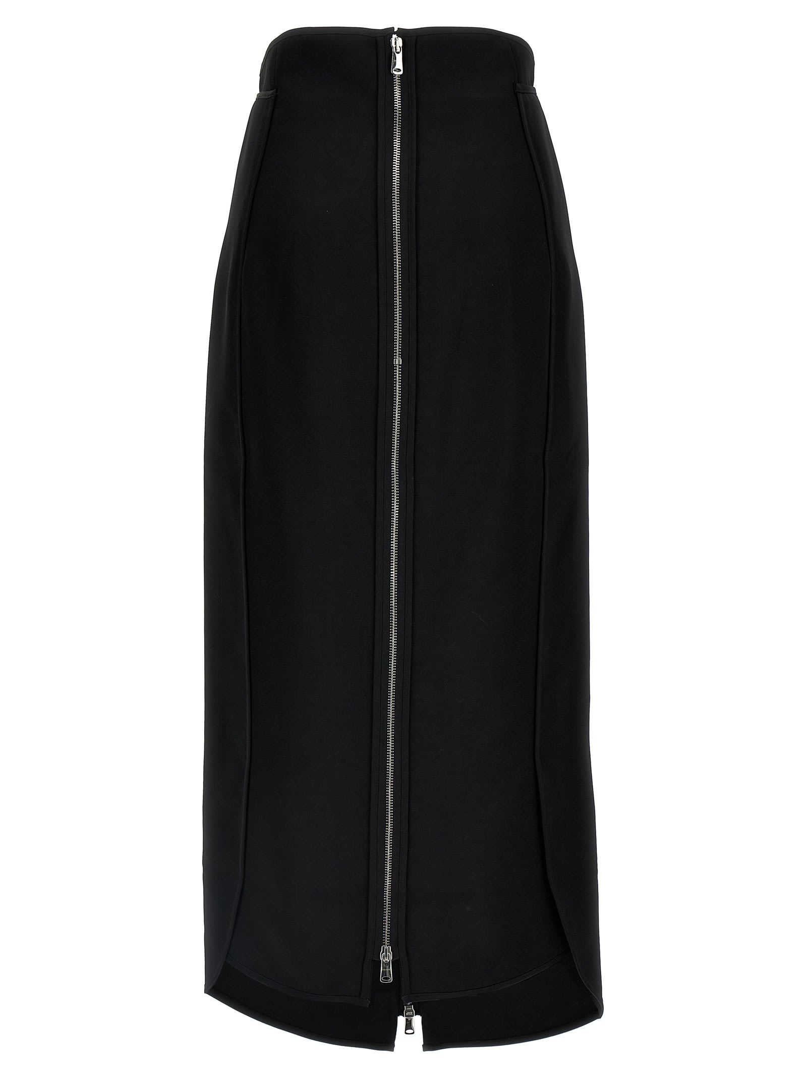 Shop Coperni Long Zip Skirt In Black