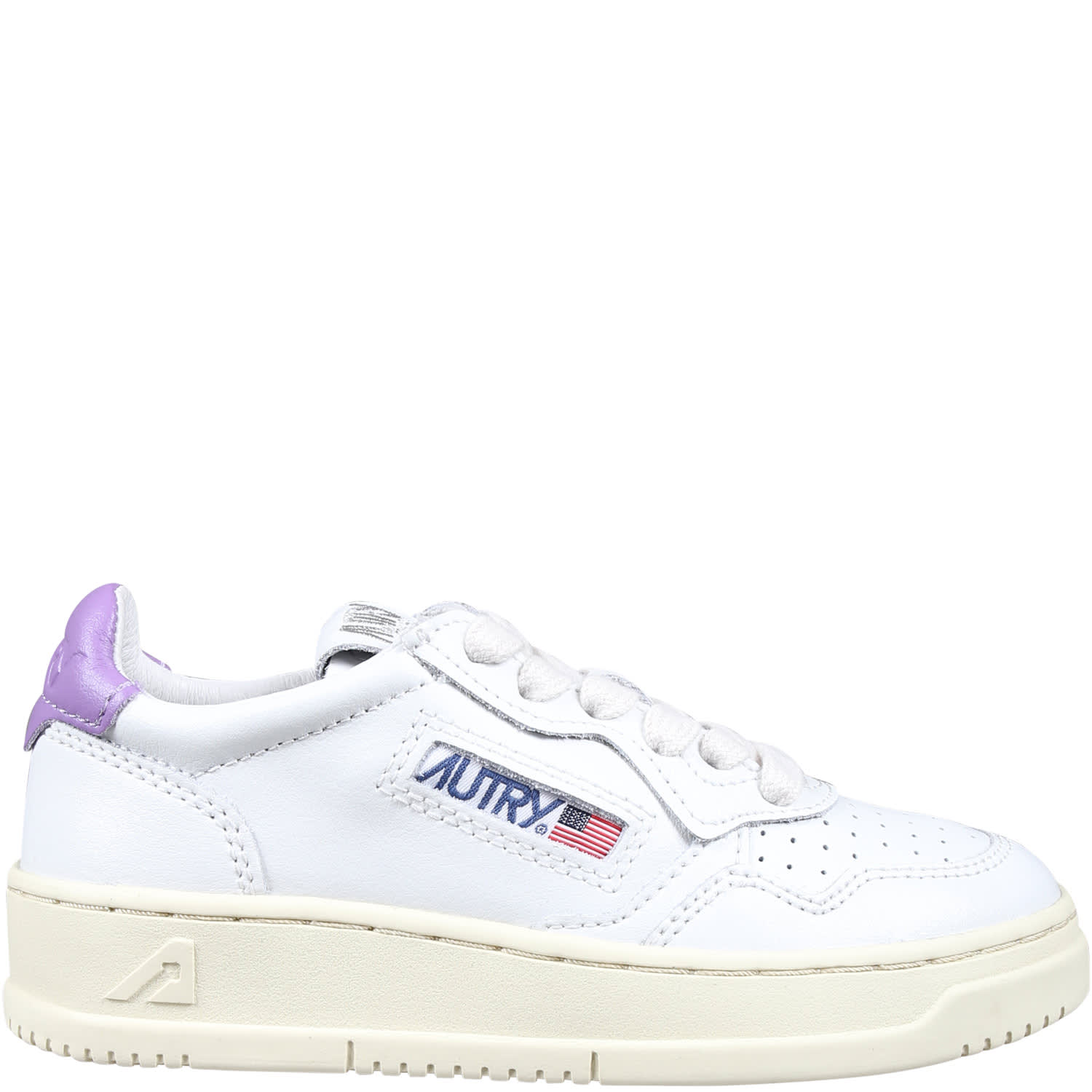 Shop Autry Medalist Low Sneakers For Kids In Lilac