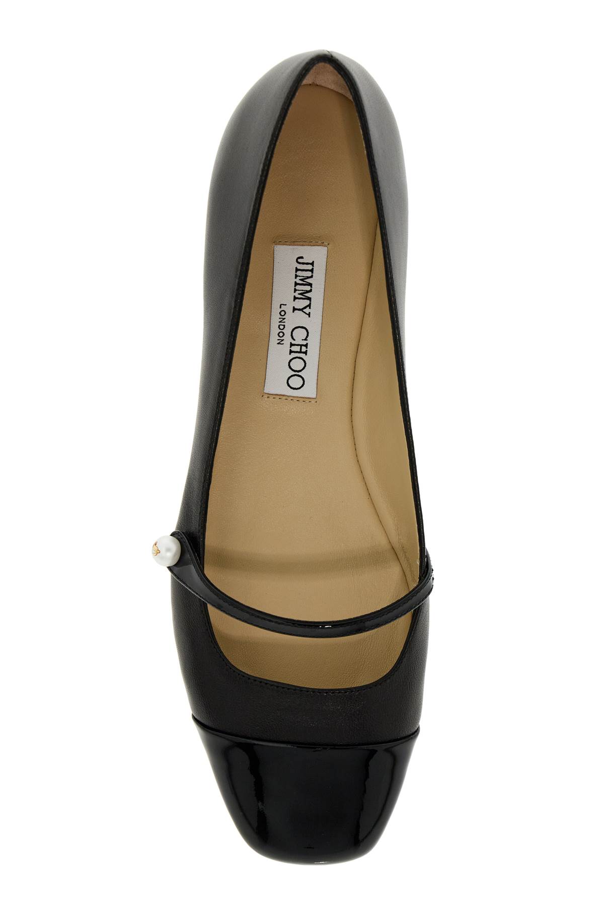 Shop Jimmy Choo Elisa Ballet Flats In Nappa Leather In Black Black (black)